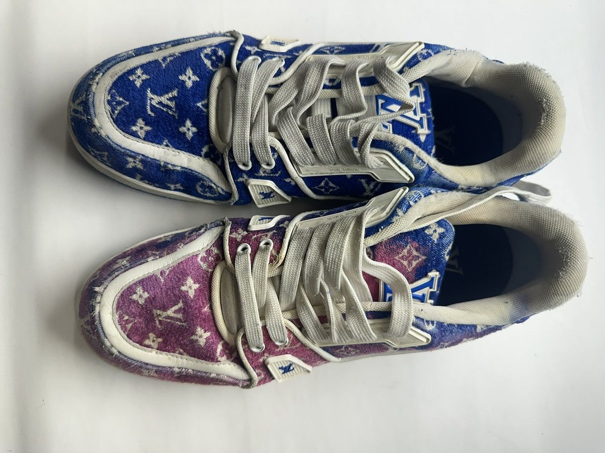 Louis Vuitton Louis Vuitton Trainer Sneakers Blue-Pink Monogram Size 9.5 Size US 9.5 / EU 42-43 - 3 Thumbnail