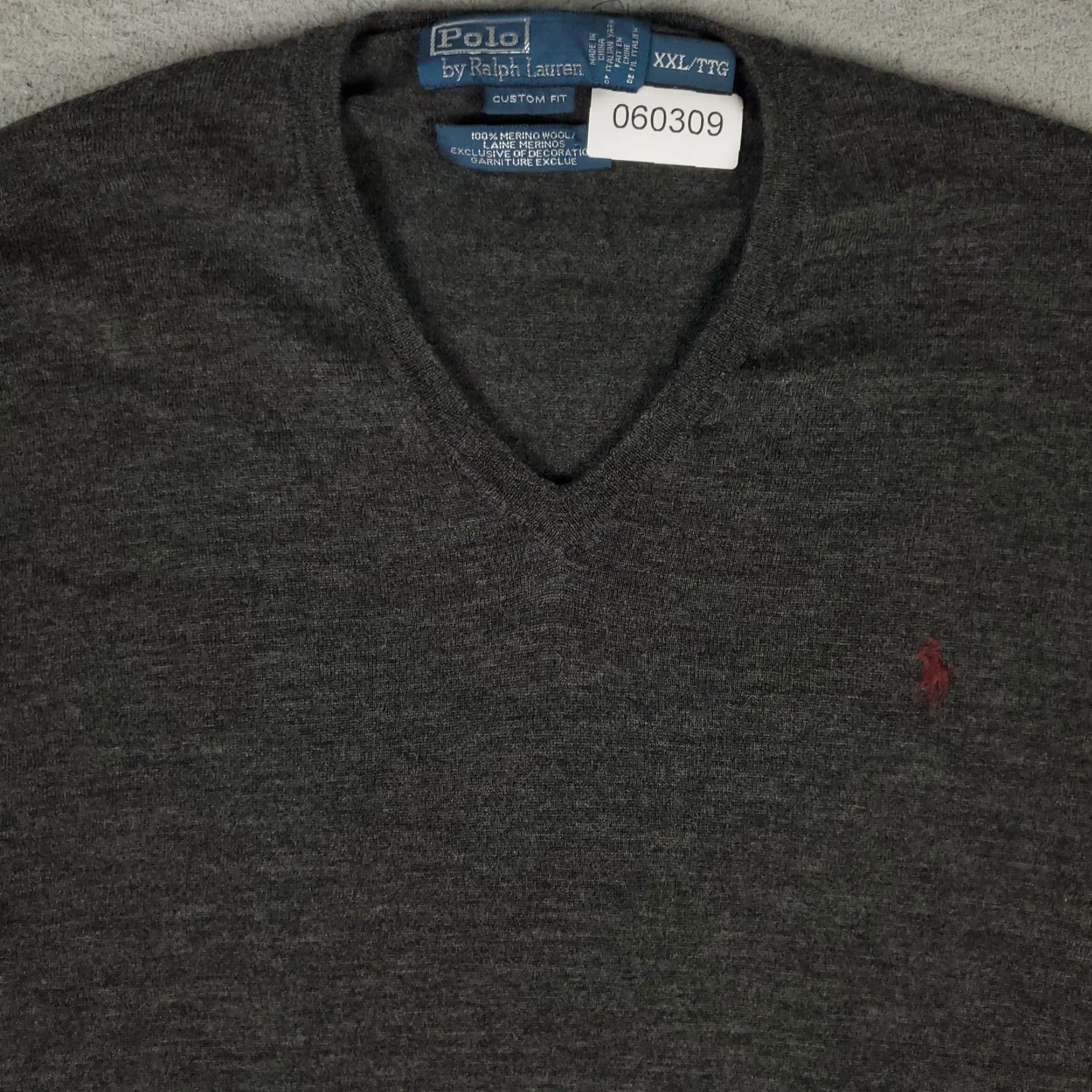 Polo Ralph Lauren Vintage Ralph Lauren Polo Sweater Men 2XL Wool Pullover V Neck Gray Classic Modern Size US XXL / EU 58 / 5 - 2 Thumbnail