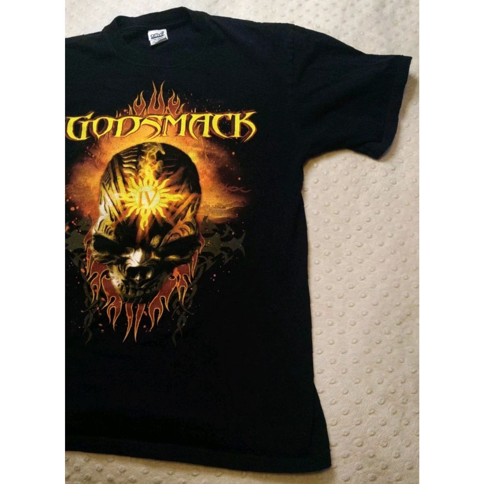 Anvil VINTAGE ANVIL Godsmack IV 06 Album Tour T Shirt Large Black Short Sleeve Men Rock Band Promo Graphic Print Double Sided Size US L / EU 52-54 / 3 - 2 Thumbnail