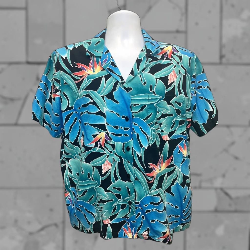 Hilo Hattie Hillo Hattie Hillo Hattie Floral Short Sleeve Button-Down Shirt Mens L Multicolor Hawaiian Button-Up Shirt L Mens Size US L / EU 52-54 / 3 - 1 Thumbnail