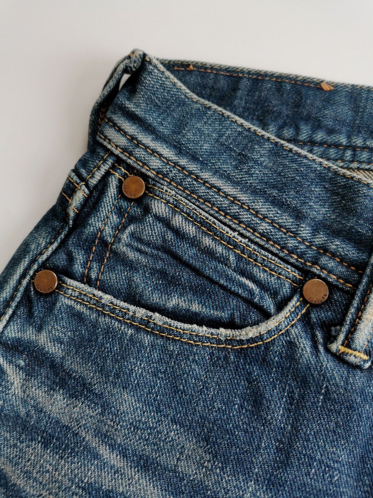 Japanese Brand Selvedge Luxluft Nave Japan Distressed Bleach Platter Jeans Size US 28 / EU 44 - 8 Thumbnail
