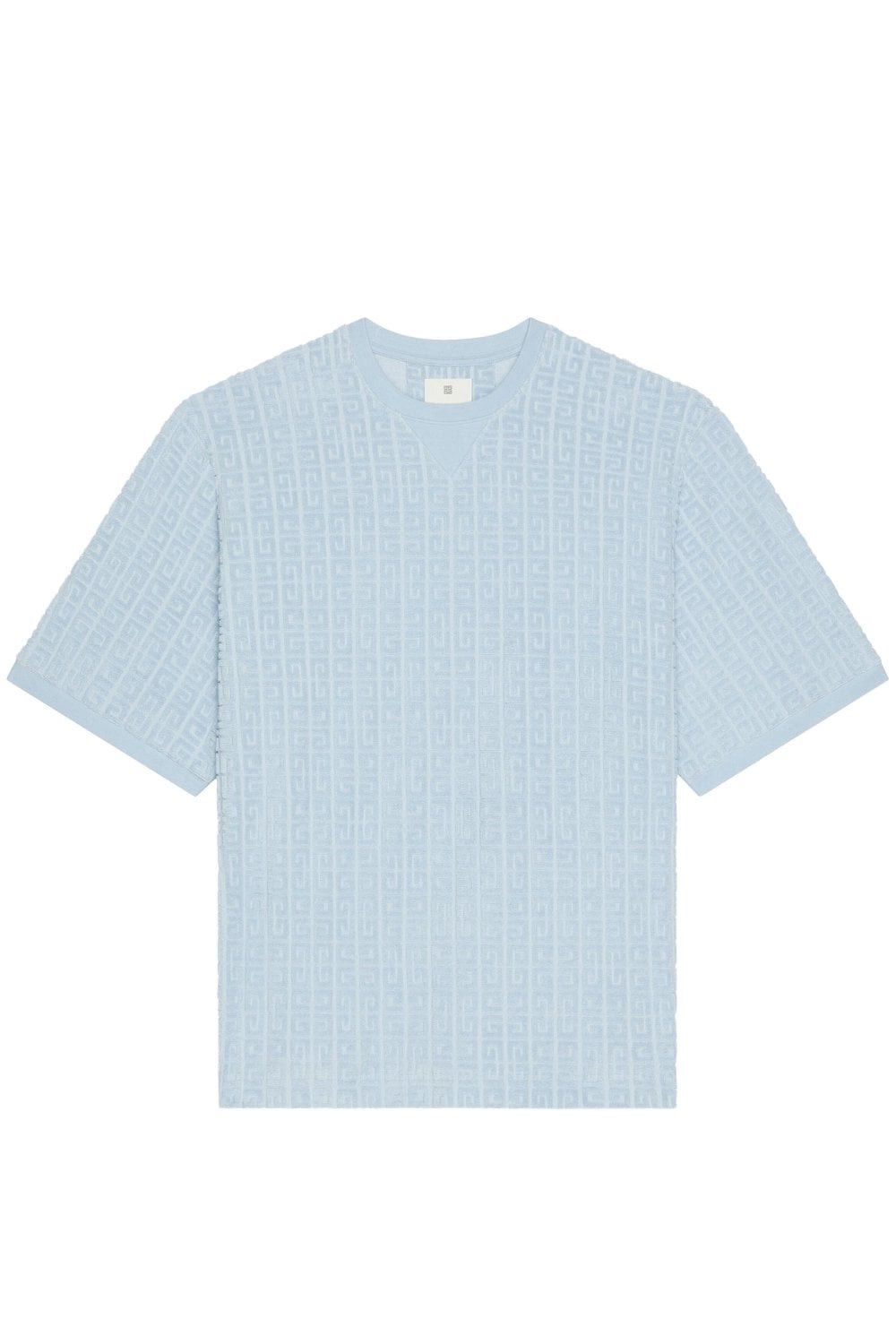 Givenchy o1srvl11e0725 Jacquard Logo T-Shirt in Blue Size US XL / EU 56 / 4 - 1 Thumbnail