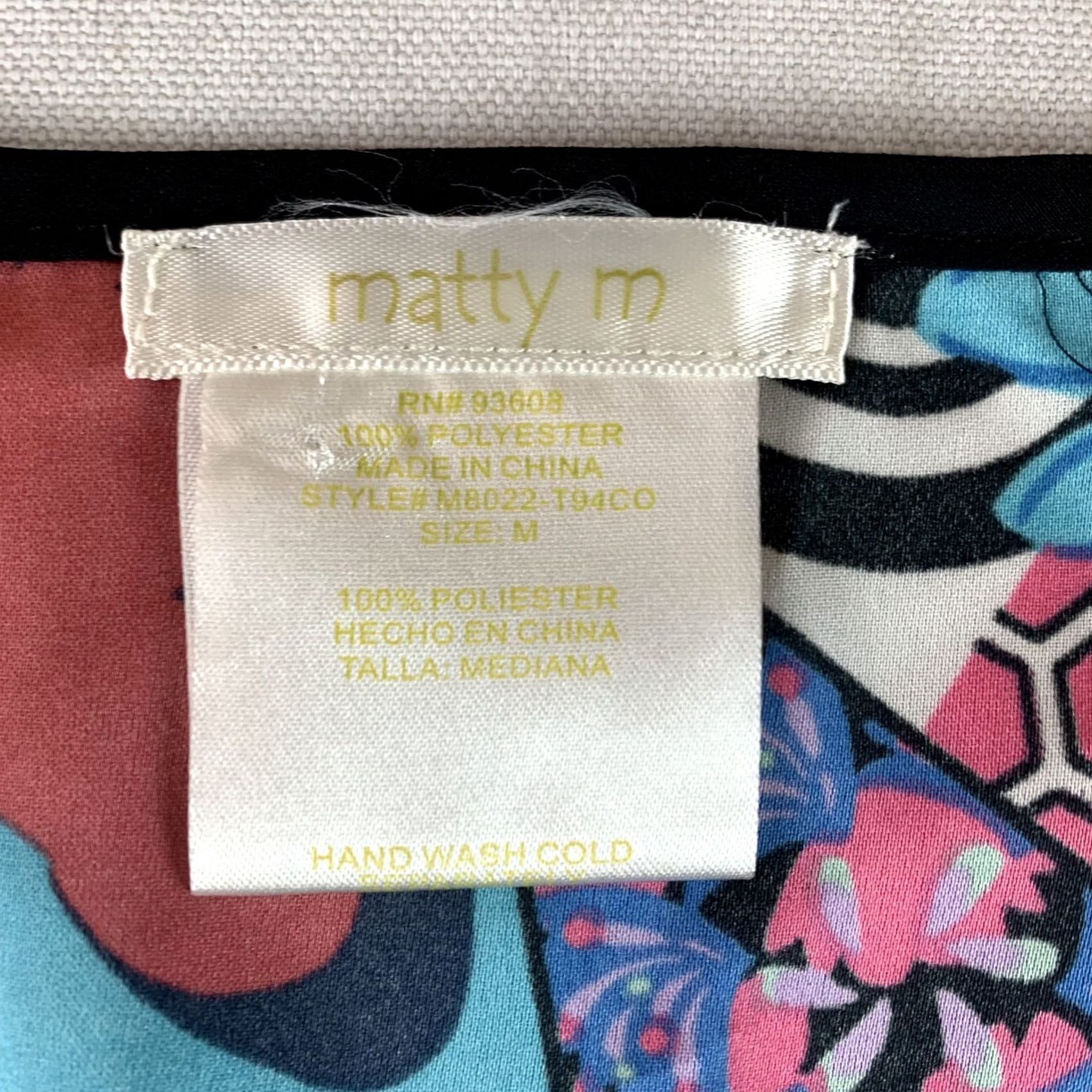 Vintage VINTAGE MATTY M DRESS WOMENS MEDIUM BLUE FLORAL Size M / US 6-8 / IT 42-44 - 2 Thumbnail