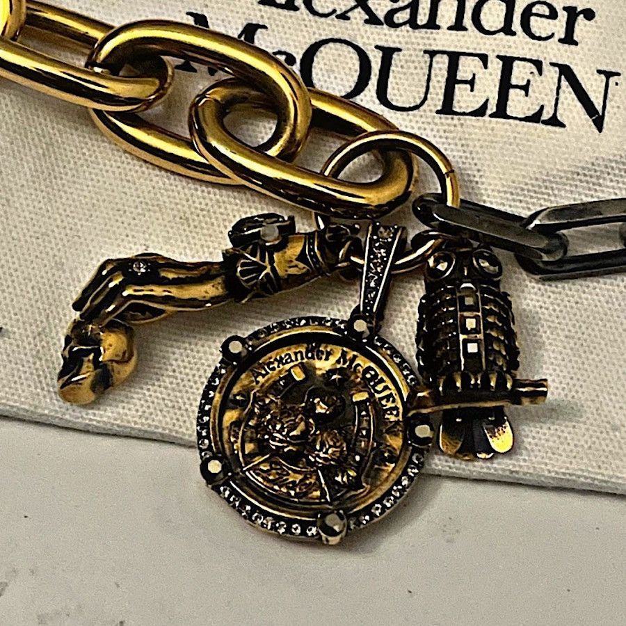 Alexander McQueen Authentic Alexander McQueen Rare 3 Charm Necklace Size ONE SIZE - 3 Thumbnail