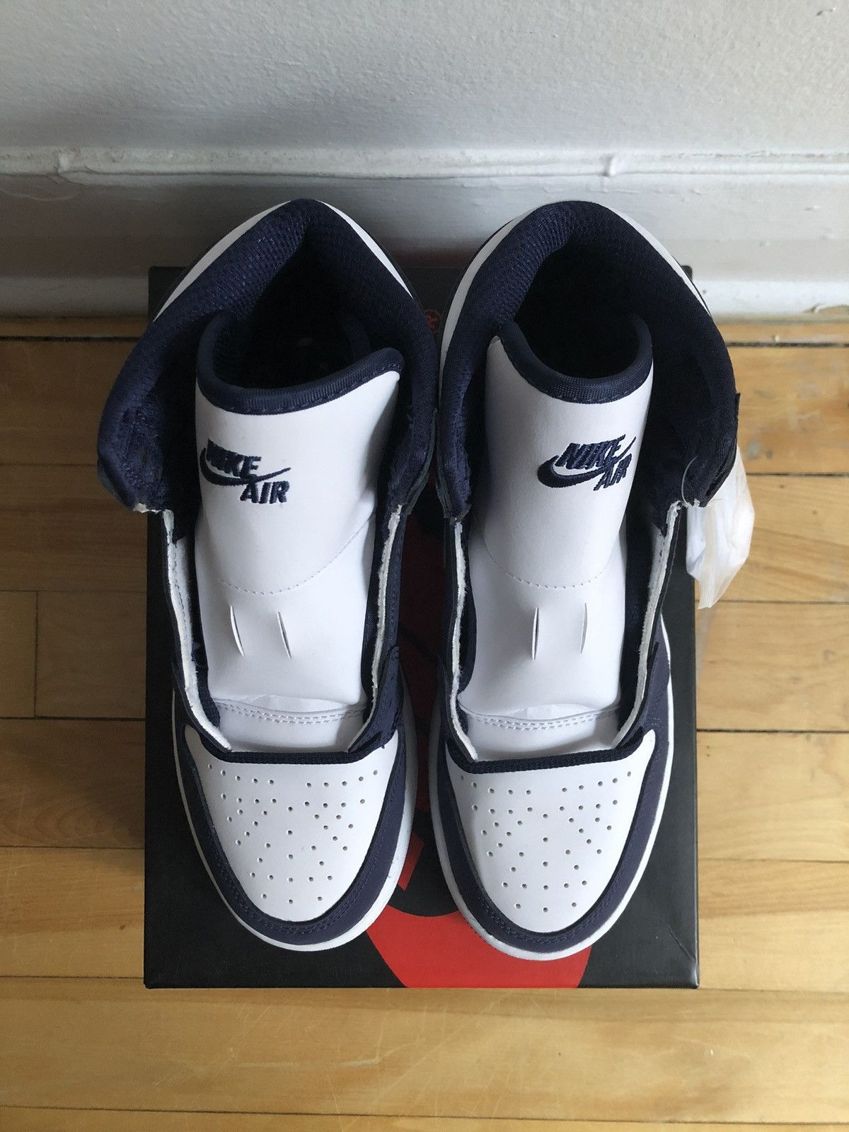 Jordan Brand × Nike JORDAN 1 MIDNIGHT NAVY JOCO GS Size US 7 / IT 37 - 3 Thumbnail