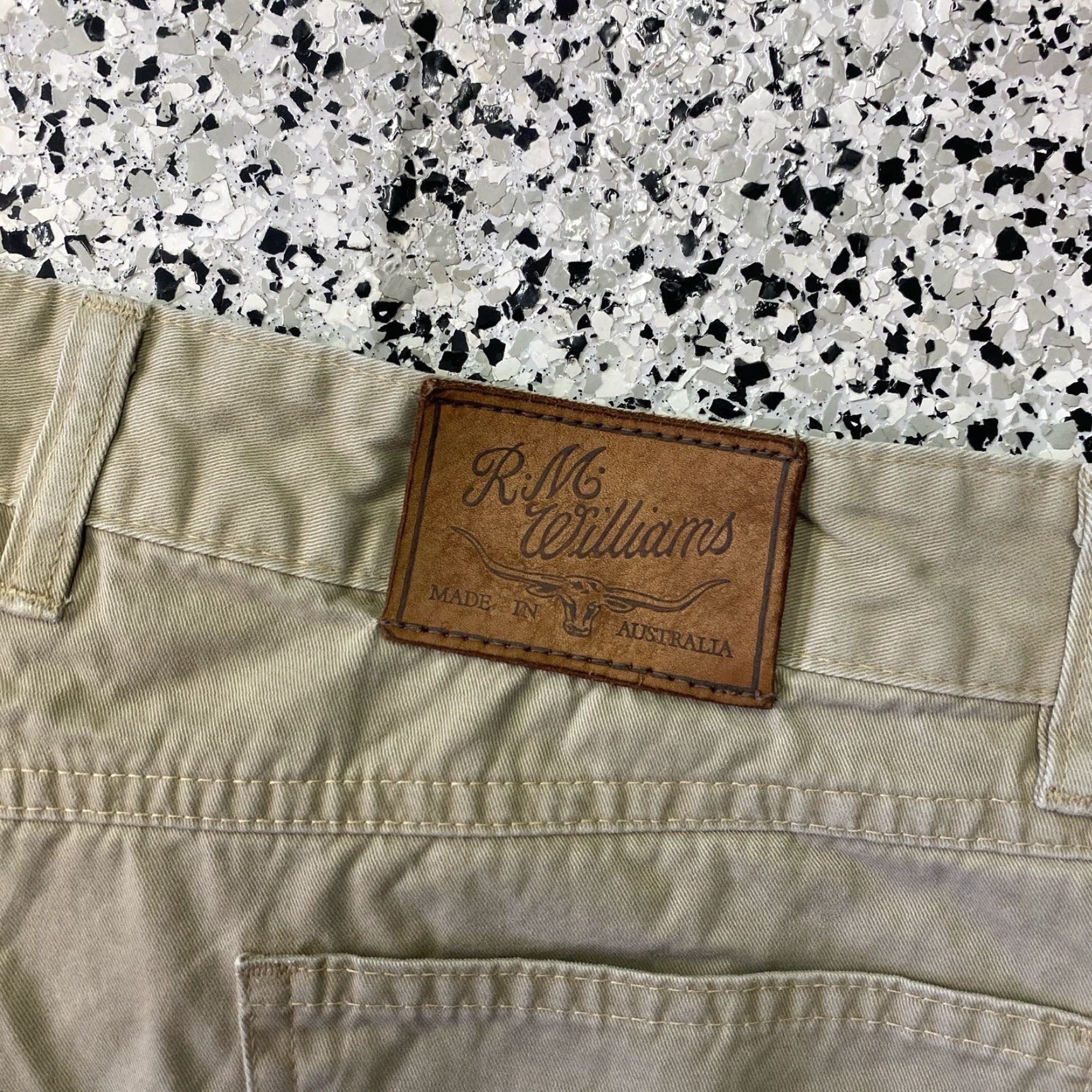 Vintage R.M. Williams Jeans Mens 34x30 Denim Straight Zip Fly TJ881 Pants Beige 5-Pocket City Regular Mens Size US 34 / EU 50 - 6 Thumbnail