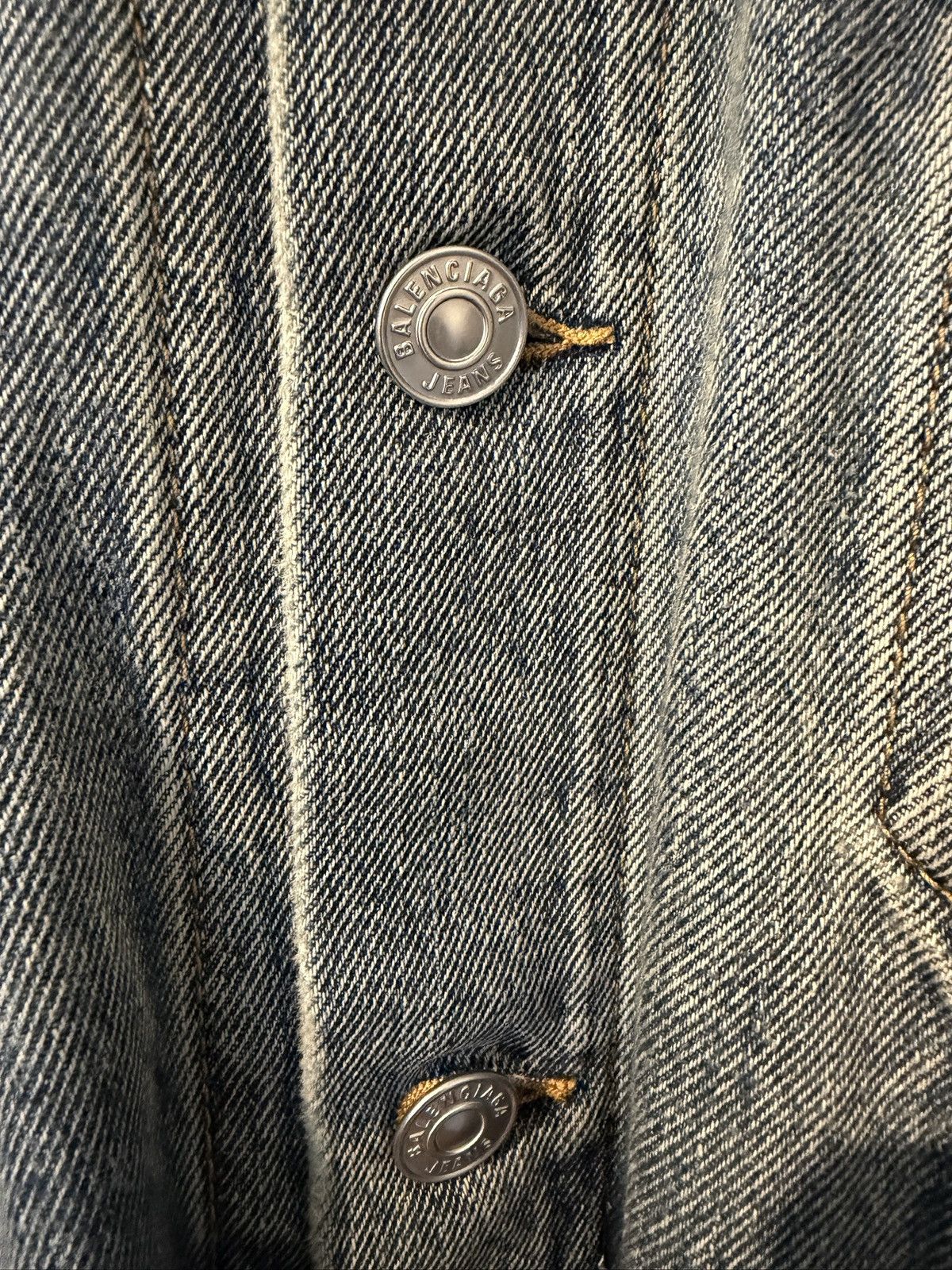 Balenciaga Balenciaga Taped Logo Denim Jacket Size US XL / EU 56 / 4 - 5 Thumbnail