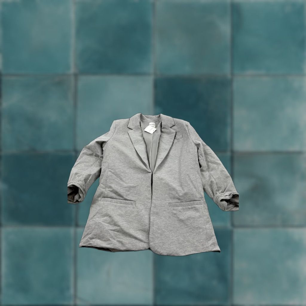 Vintage Ellison Blazer Womens Medium Gray Barefoot Collage Soft Knit Jacket Work Office Size M / US 6-8 / IT 42-44 - 1 Thumbnail