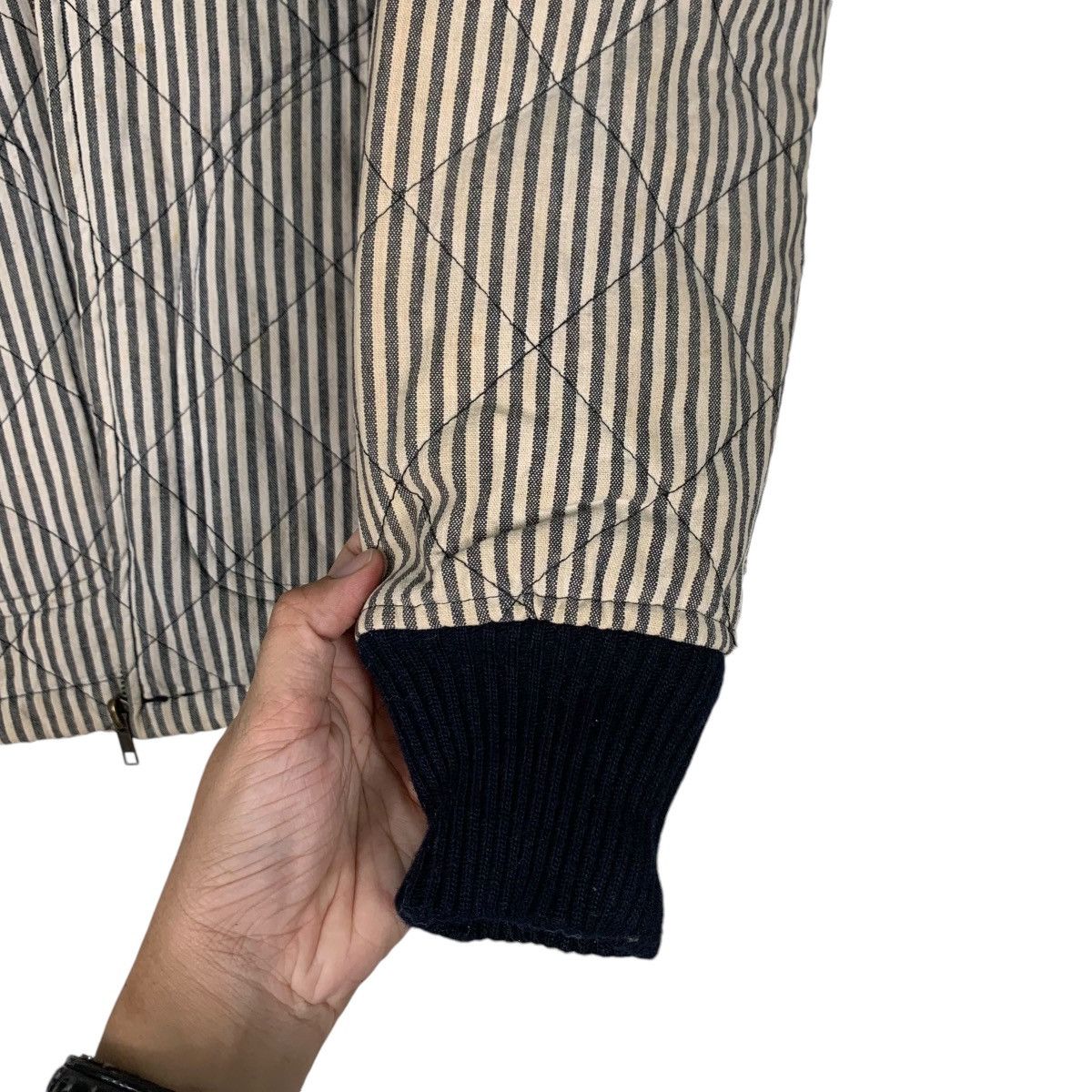 Hang Ten HANG TEN Hickory Stripe Quilted Bomber Jacket #1268-C57 Size US M / EU 48-50 / 2 - 13 Thumbnail