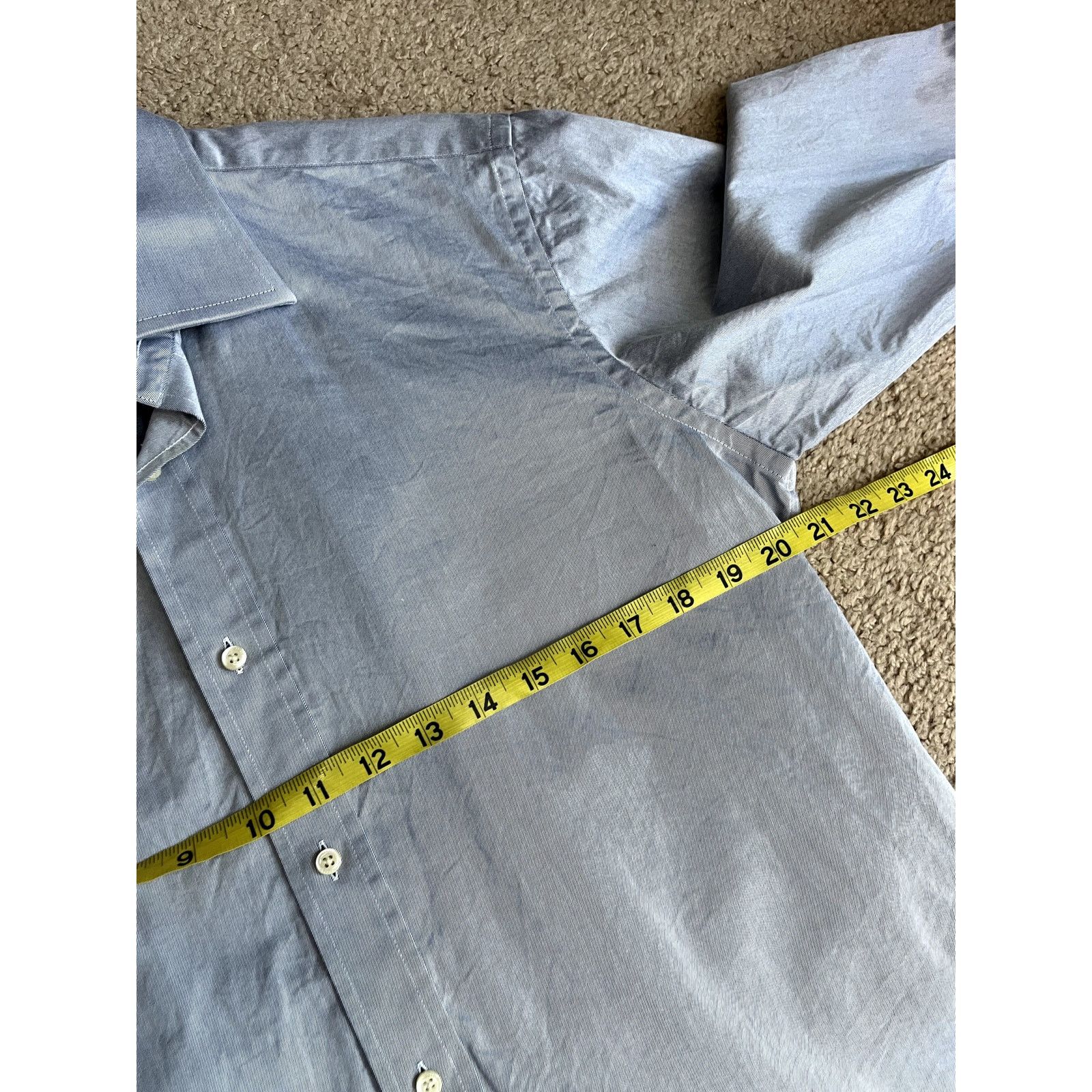 Ted Baker Men's Blue Ted Baker Button Front Dress Shirt 16 Size US M / EU 48-50 / 2 - 4 Thumbnail