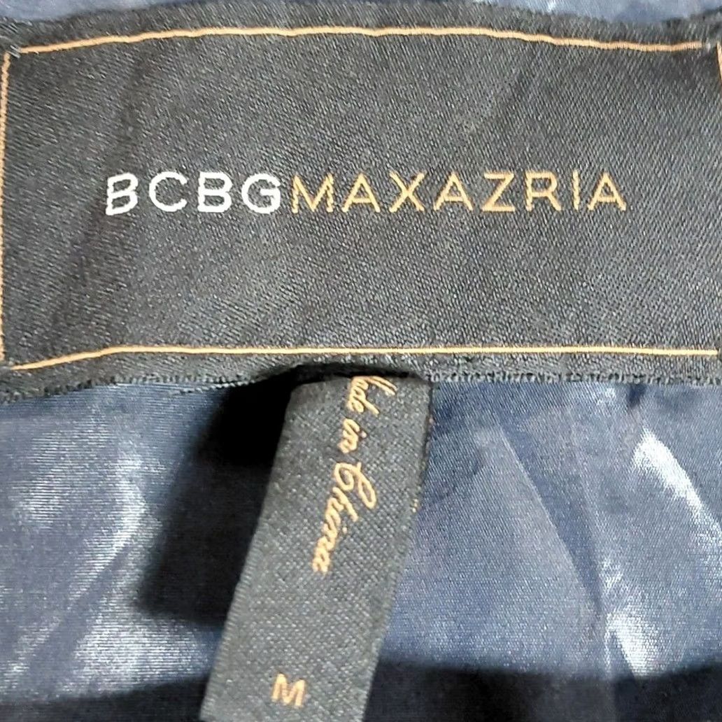 Bcbgmaxazria BCBGMAXAZRIA Jacket Blue Puffer Zip Hooded Long Sleeve Women M Fall Winter Insulated Polyester Solid Style Team: Casual Travel Size M / US 6-8 / IT 42-44 - 4 Thumbnail
