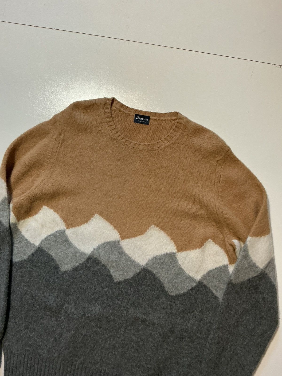 Drumohr Drumohr Super Geelong Lambswool Knit Italy Pullover Sweater Size US L / EU 52-54 / 3 - 3 Thumbnail