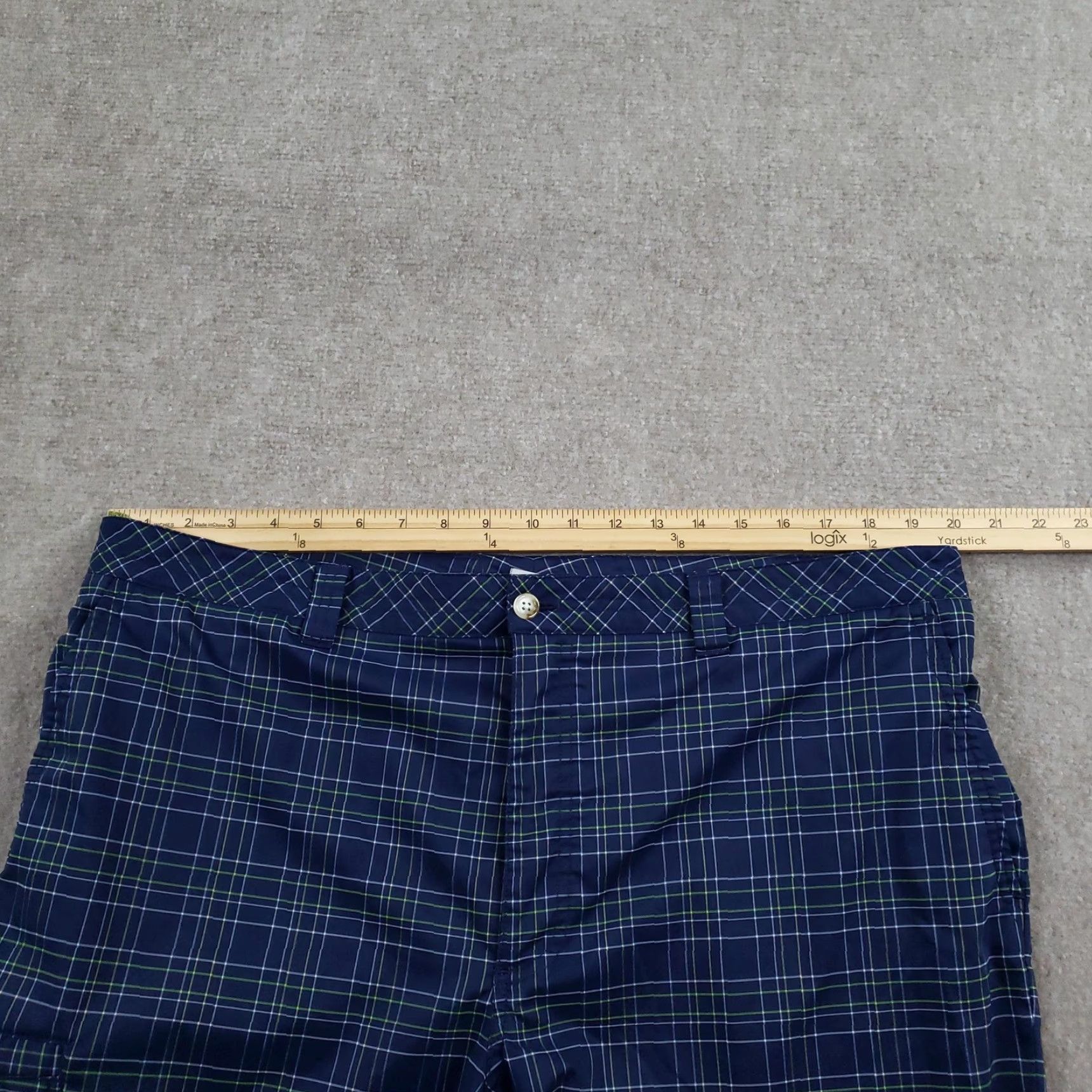 Vintage Zero Restriction Mens 40 Blue Plaid Tour Series Golf Performance Stretch Shorts Size US 40 / EU 56 - 6 Thumbnail