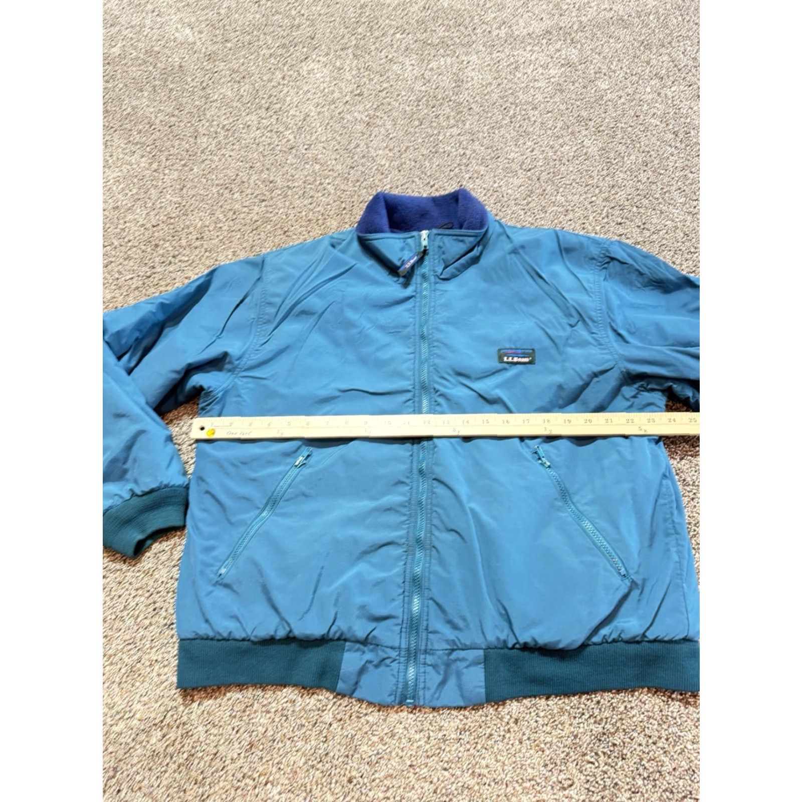 Vintage VINTAGE L.L. Bean Jacket Mens Large Windbreaker Zip Fleece Lined Green Nylon Made for Hiking Mens Size US L / EU 52-54 / 3 - 7 Thumbnail