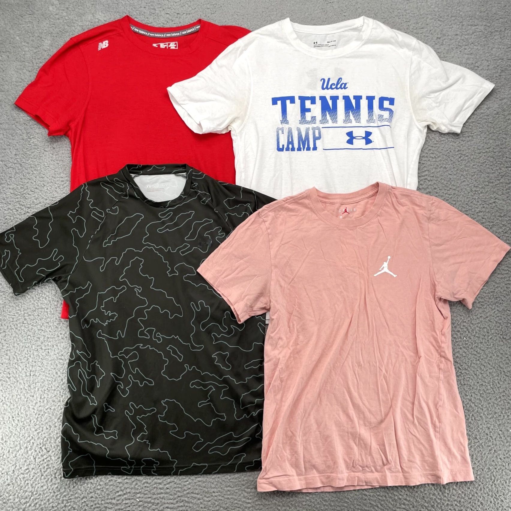 Jordan Brand Jordan Under Armour New Balance Sportswear T-Shirt LOT of 4 Men's Small Running Size US S / EU 44-46 / 1 - 3 Thumbnail