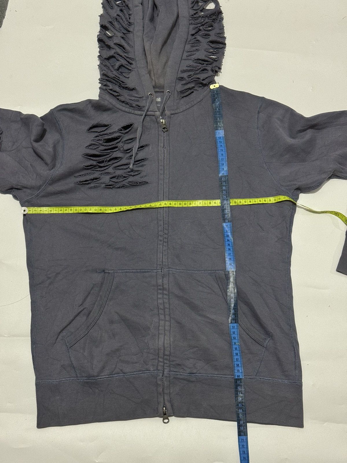 Japanese Brand Distressed Zipper Hoodie Faded Uniqlo Ifsixwasnine lgb Size US L / EU 52-54 / 3 - 8 Thumbnail