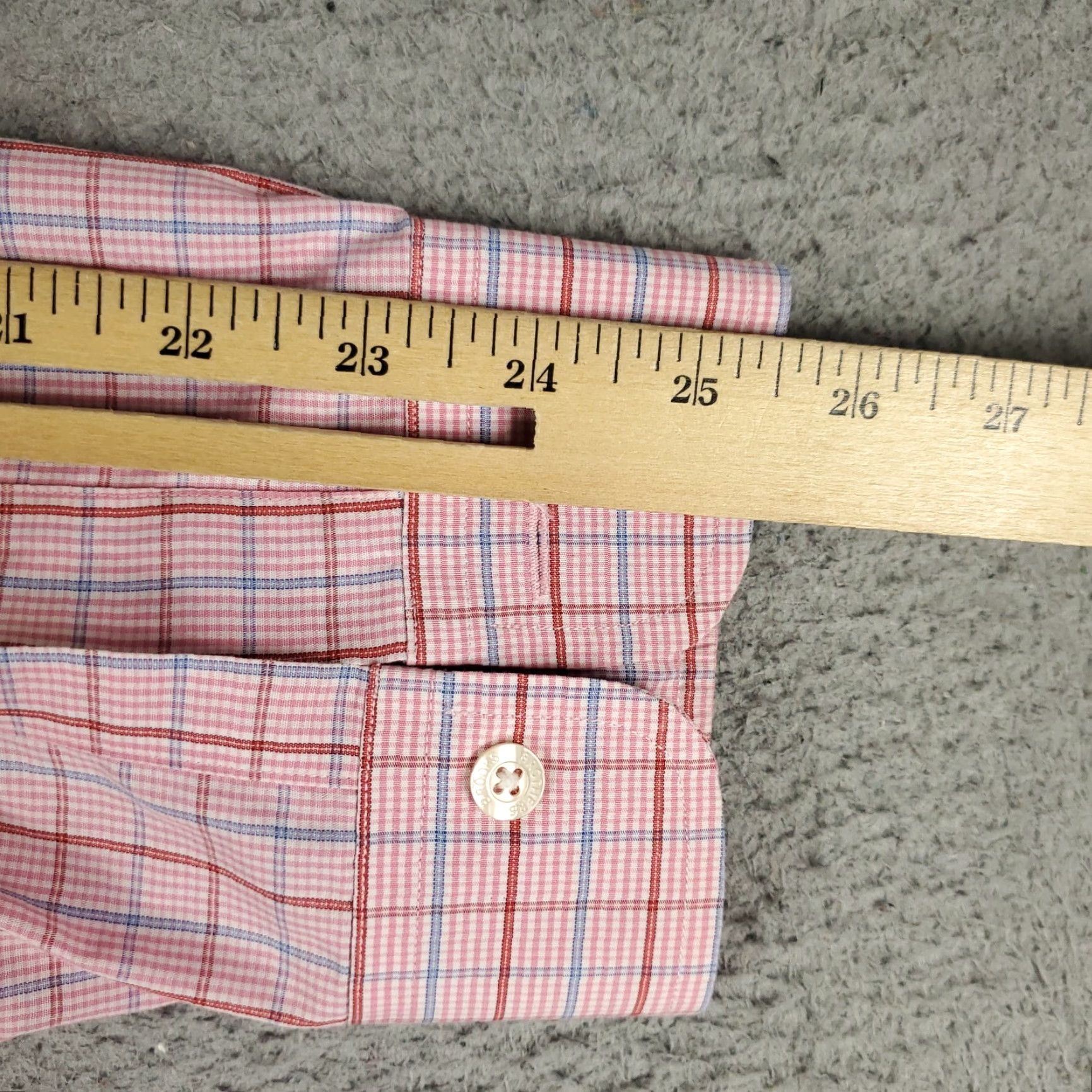 Brooks Brothers Brooks Brothers Shirt Mens XL Pink Plaid Button-Up Long Sleeve Cotton Size US XL / EU 56 / 4 - 6 Thumbnail