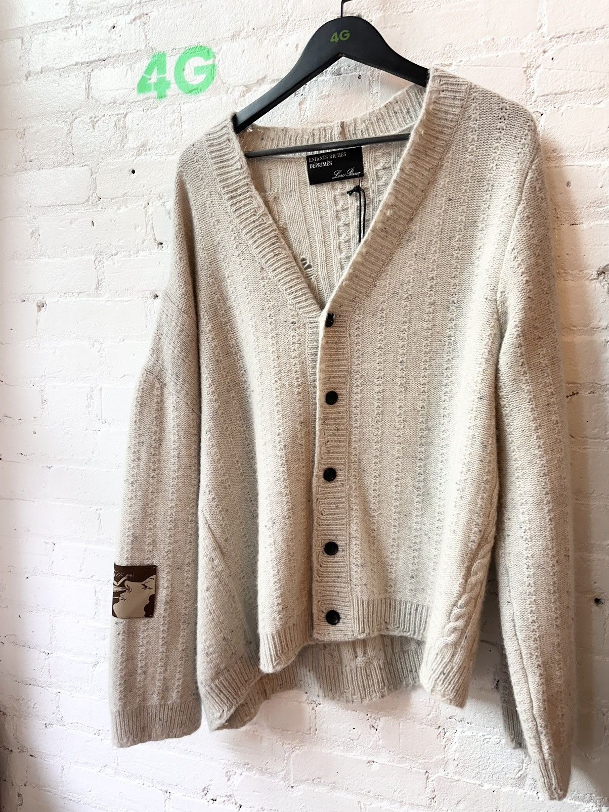 Enfants Riches Deprimes × Loro Piana ERD X LORO PIANNA CHAIN KNIT CASHMERE SWEATER JACKET Size US L / EU 52-54 / 3 - 3 Thumbnail