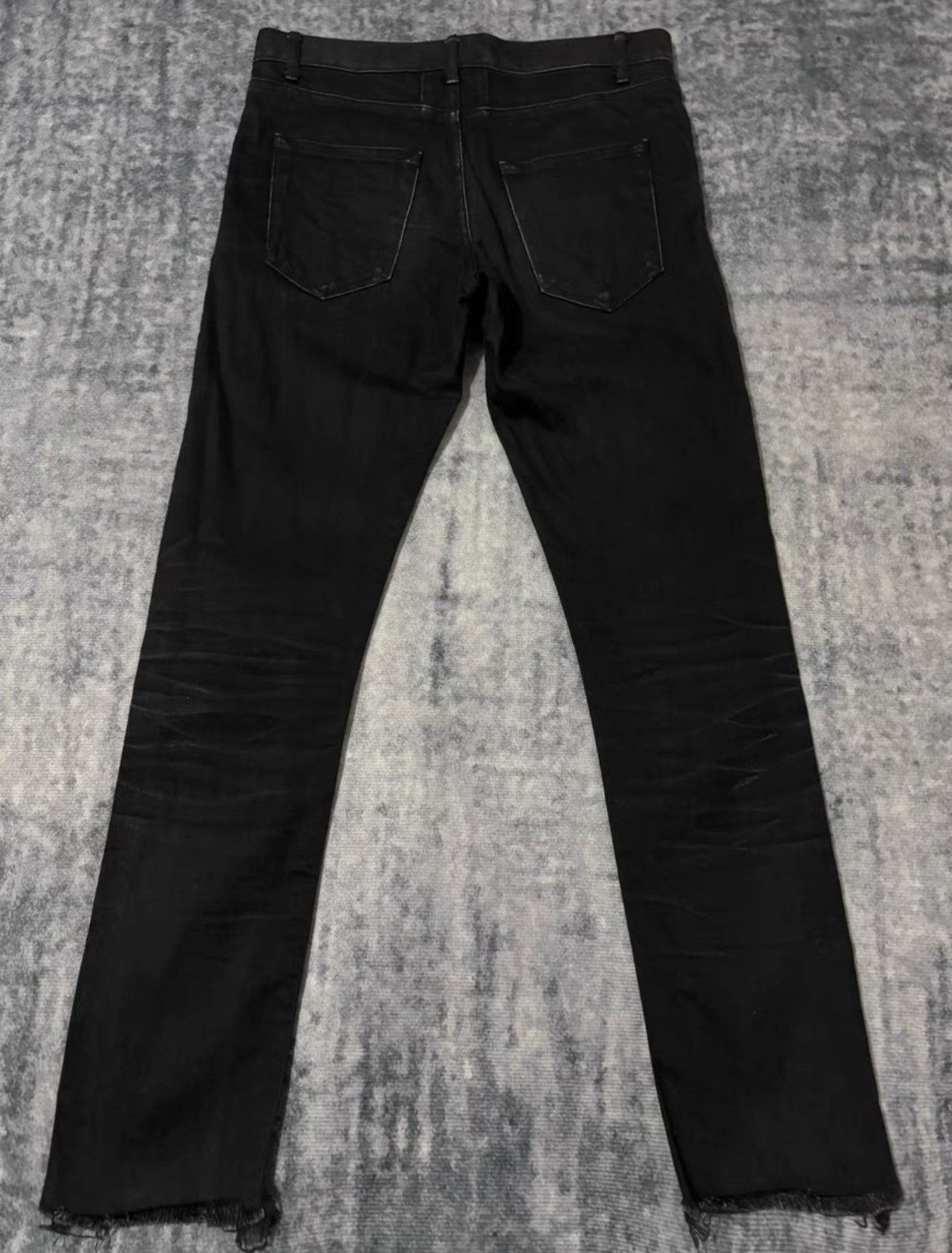 Saint Laurent Paris Saint Laurent 15SS Runway Distressed Frayed Hem Denim Jeans Size US 30 / EU 46 - 2 Thumbnail