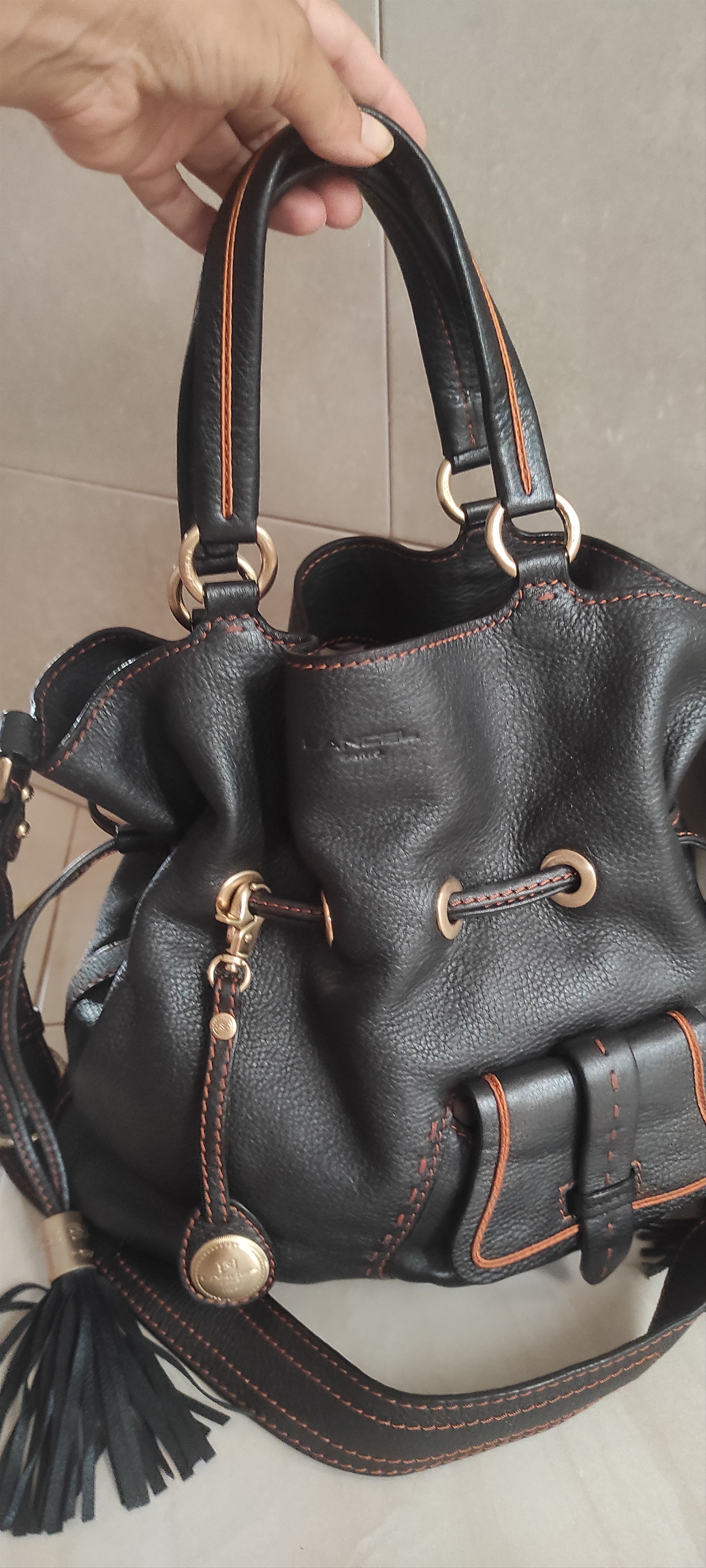 Lancel Lancel Premier Flirt Bag Mocha Cowhide Leather Bucket Bag Size ONE SIZE - 12 Thumbnail