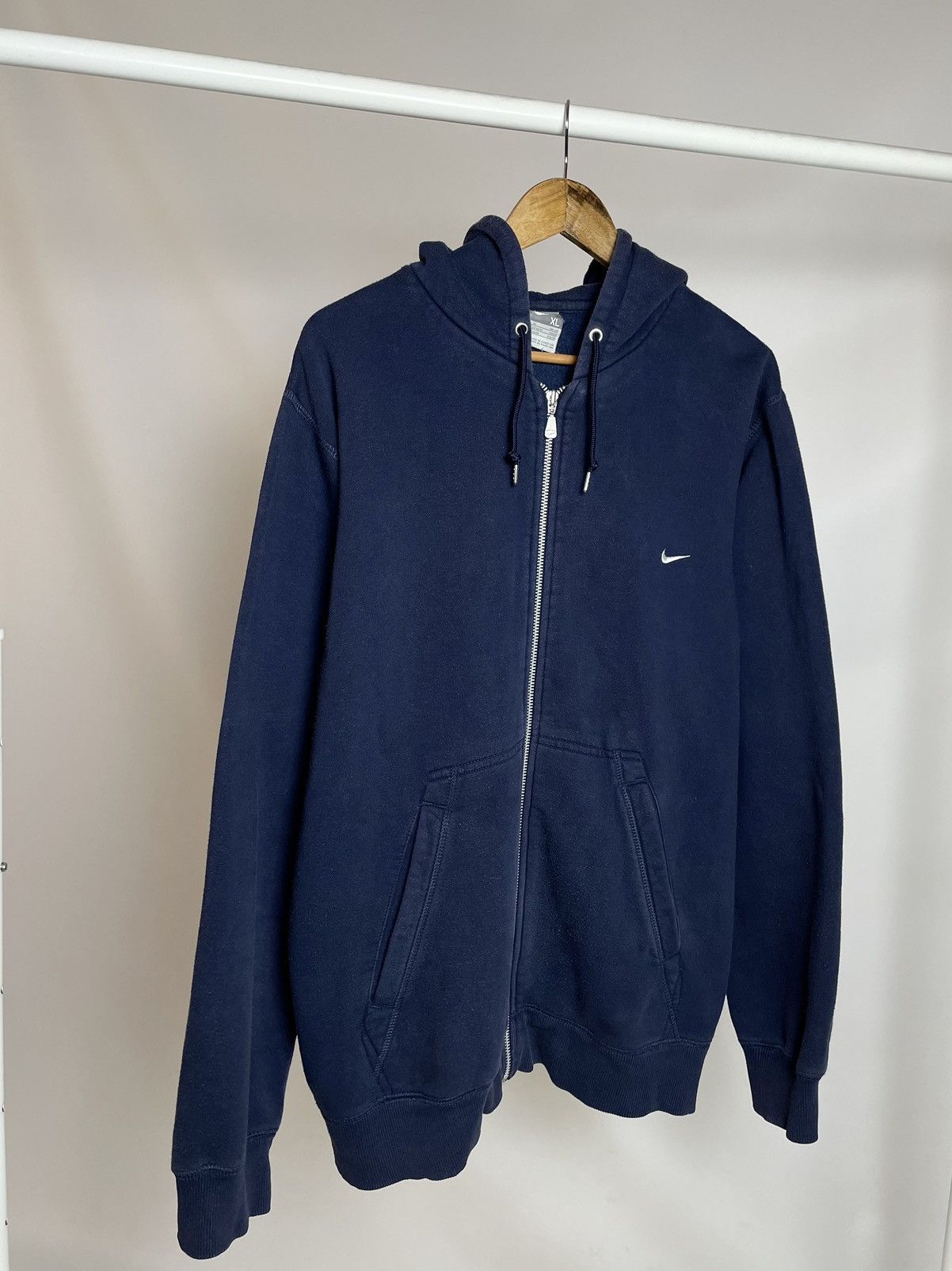 Nike Nike 🌚 Vintage full zip blue small logo hoodie sweatshirt Size US XL / EU 56 / 4 - 1 Thumbnail