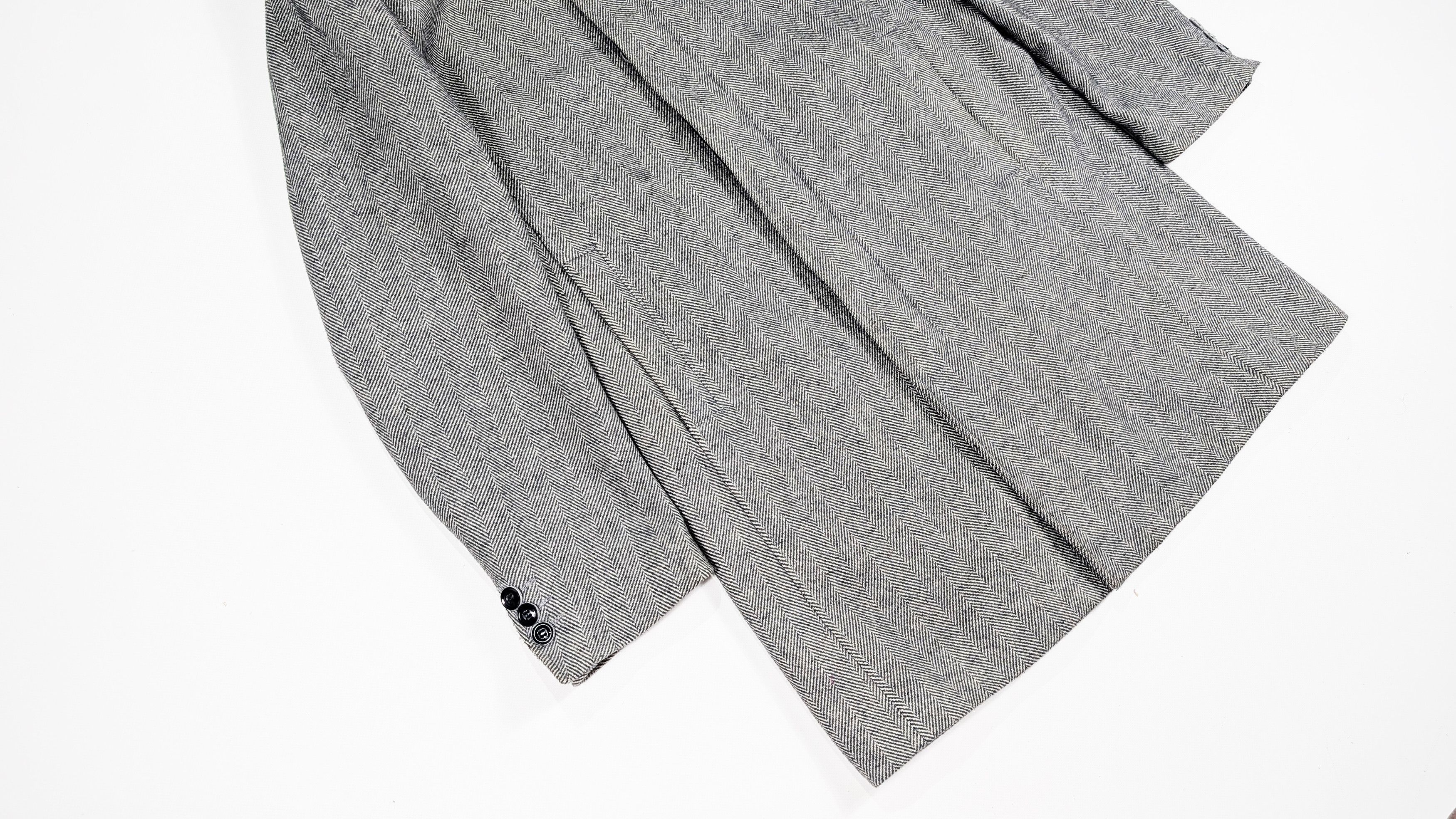 Other Holland Esquire Herringbone Tweed Wool Blend Coat Size 42 Size US L / EU 52-54 / 3 - 3 Thumbnail