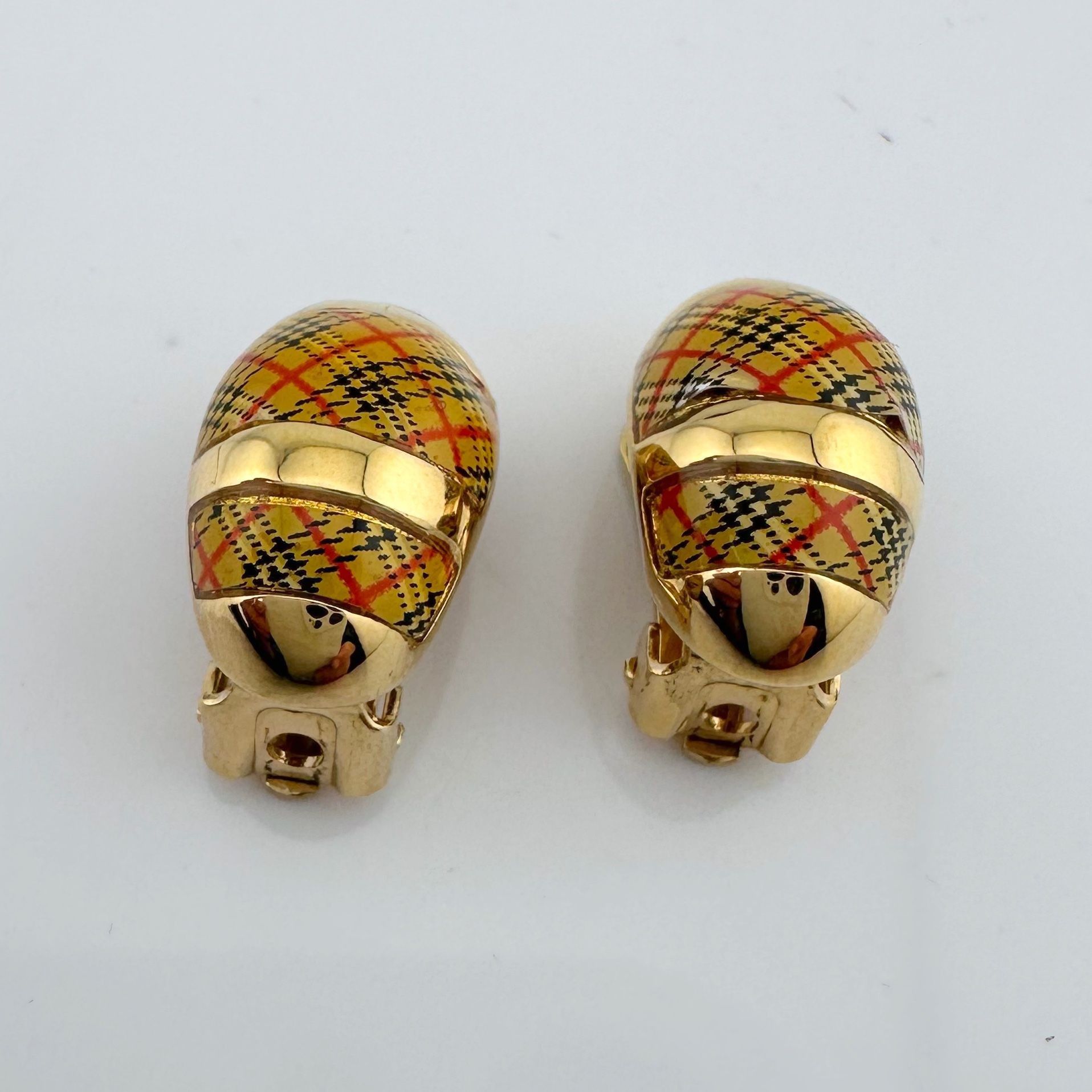 Burberry Burberrys of London Nova Check Clip On Earrings with Branded Size ONE SIZE - 7 Thumbnail