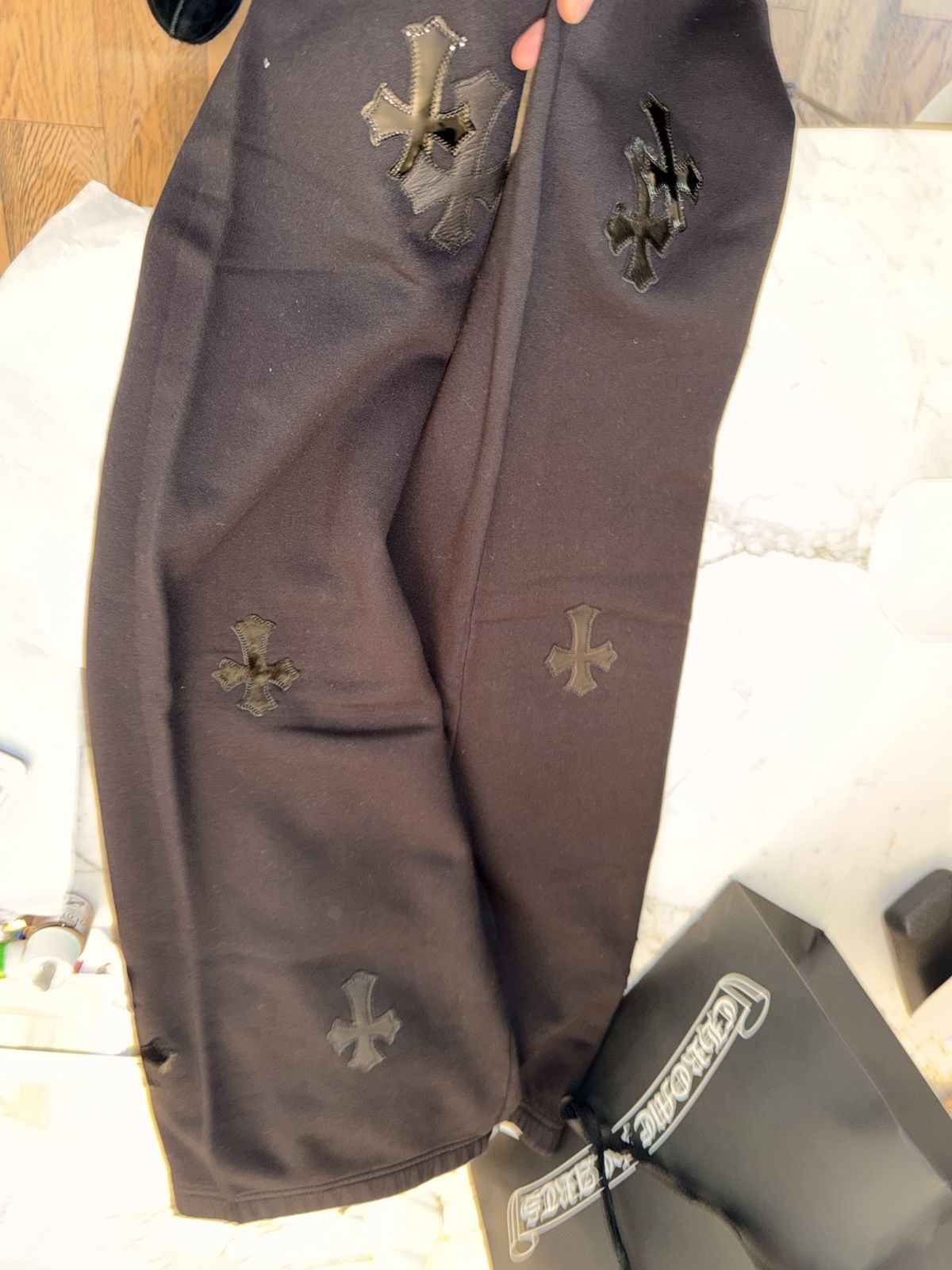 Chrome Hearts Sweat pants paper jam full of patches Size US 38 / EU 54 - 11 Thumbnail