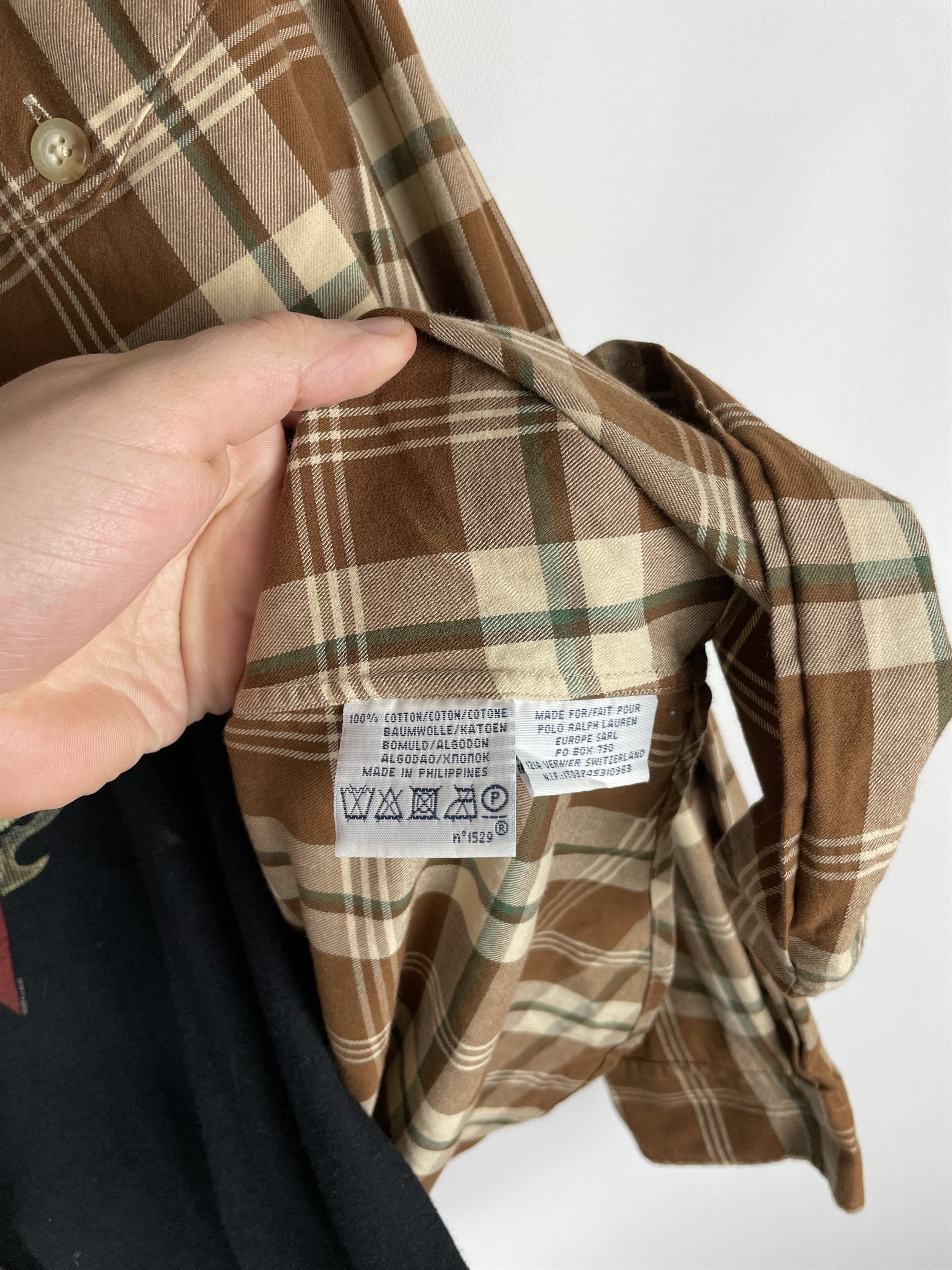 Flannel Flannel Polo Ralph Lauren Vintage Mens Shirt Size US S / EU 44-46 / 1 - 8 Thumbnail