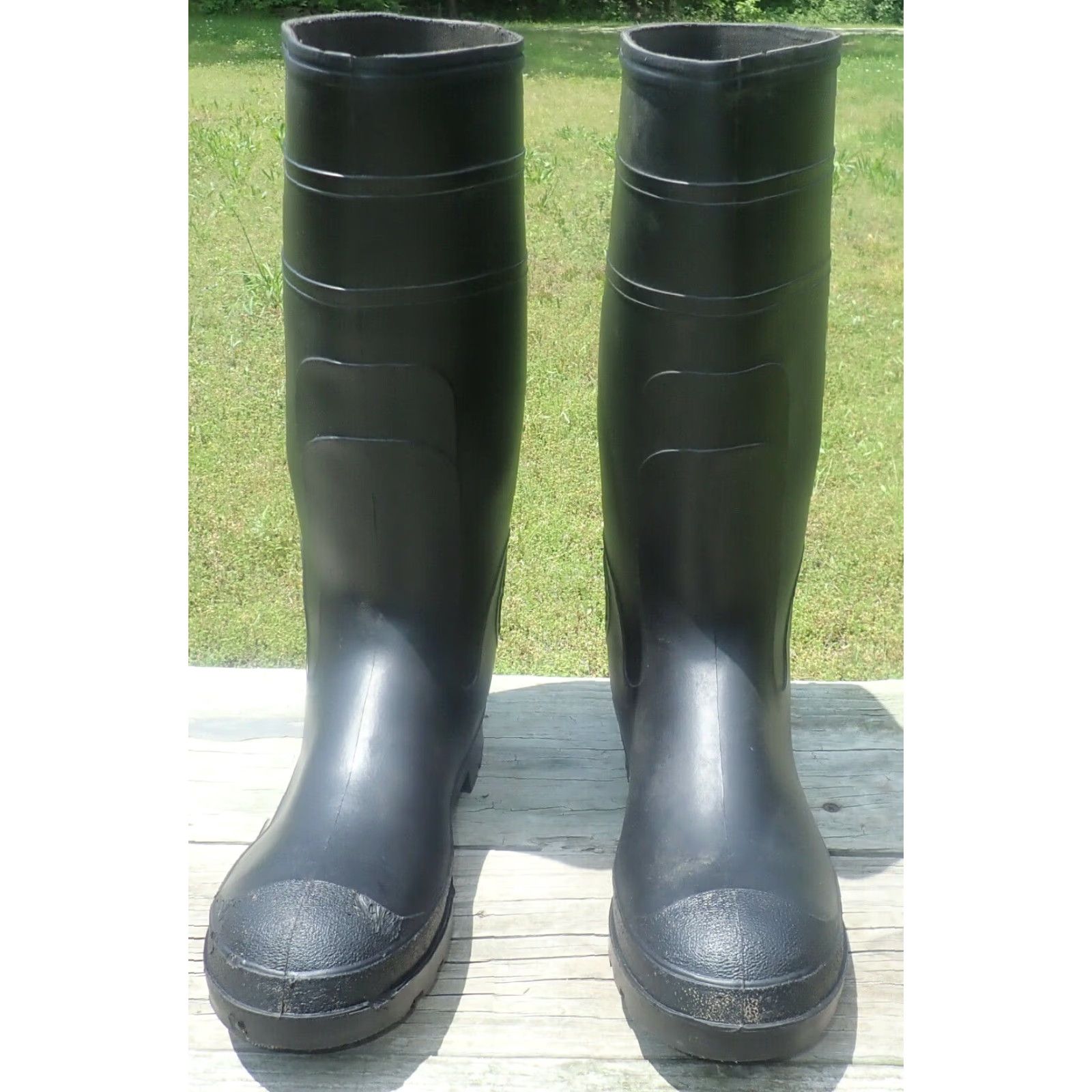 Vintage Genfoot Mens Industrial Steel Toe Rubber Boots 12 Extra Large XL Size US 12 / EU 45 - 2 Thumbnail