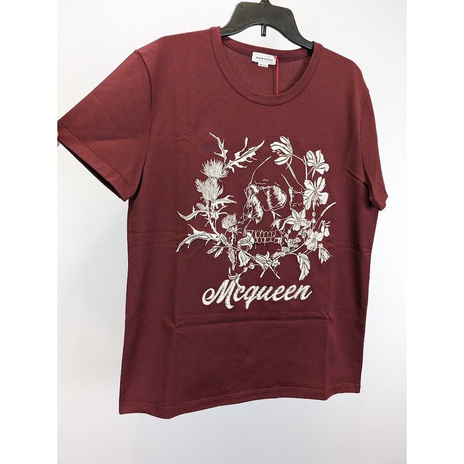 Alexander McQueen o1rshd1 Short Sleeve T-Shirt in Burgundy XL Size US XL / EU 56 / 4 - 9 Thumbnail