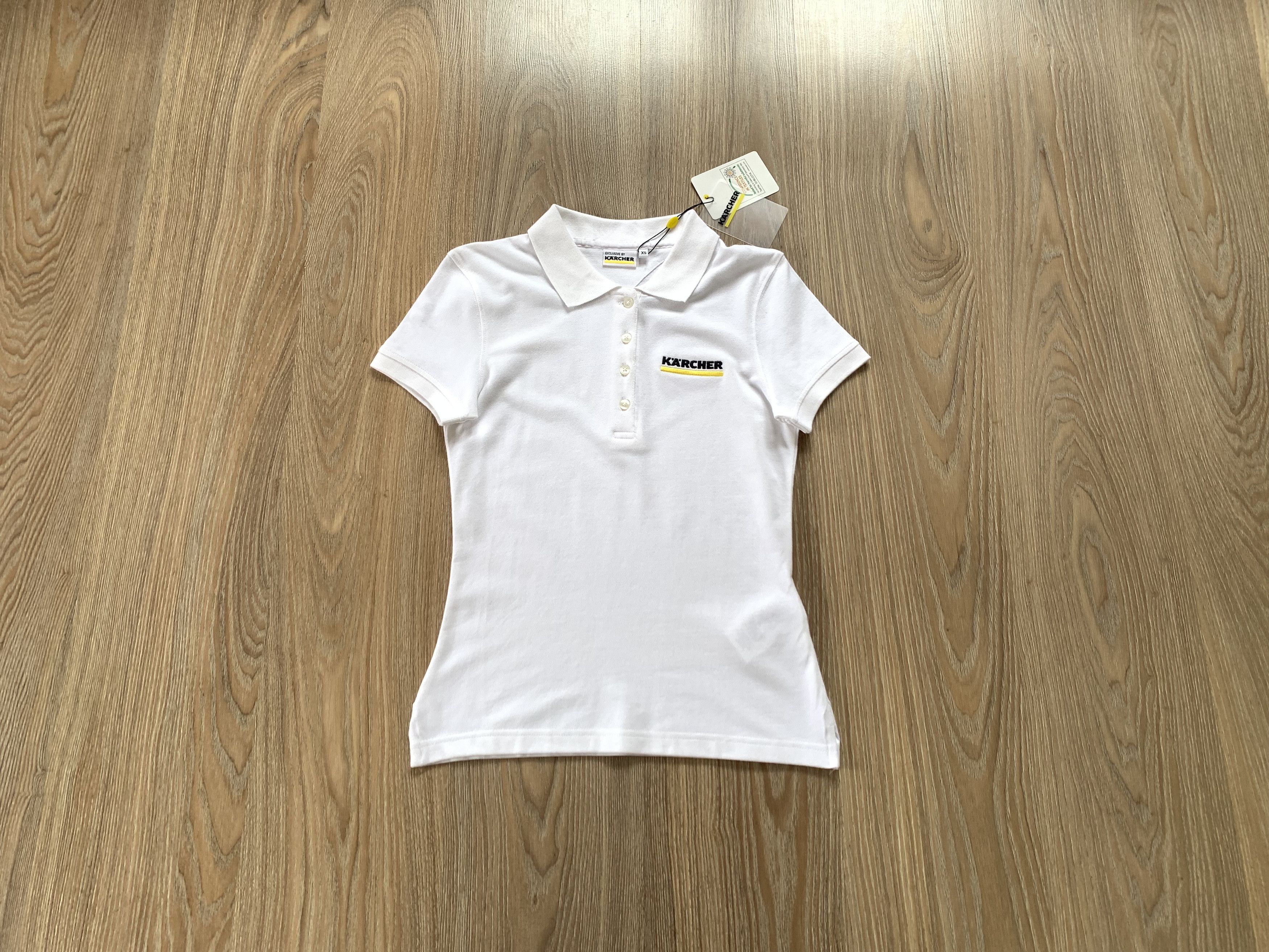 Other Kärcher Exclusive White Cotton Polo T-Shirt Size XS / US 0-2 / IT 36-38 - 1 Thumbnail