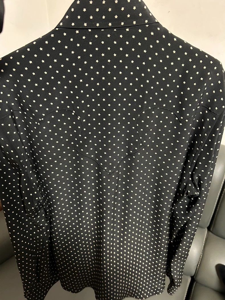 Yves Saint Laurent saint Laurent size 37 15SS Black and White Star Shirt 2503- Size US M / EU 48-50 / 2 - 2 Thumbnail