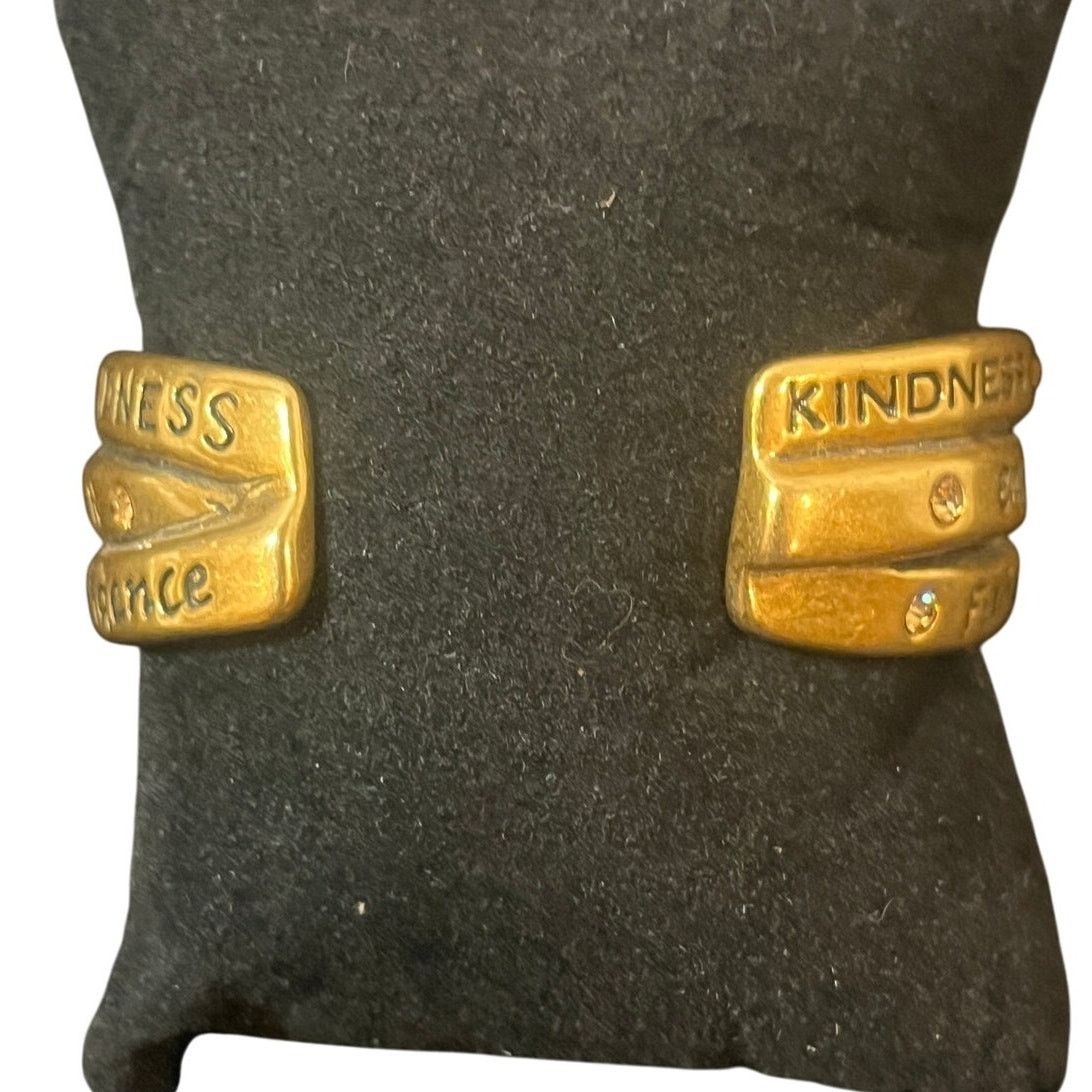 Other Vintage Gold-tone Cuff Bracelet with Crystals Size ONE SIZE - 3 Thumbnail