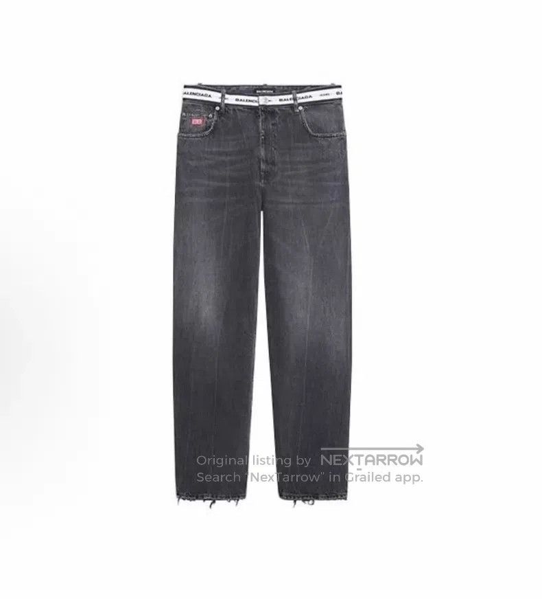 Balenciaga Balenciaga size S Black Water-Washed Distressed Belt Jacqu Size US 27 - 1 Thumbnail