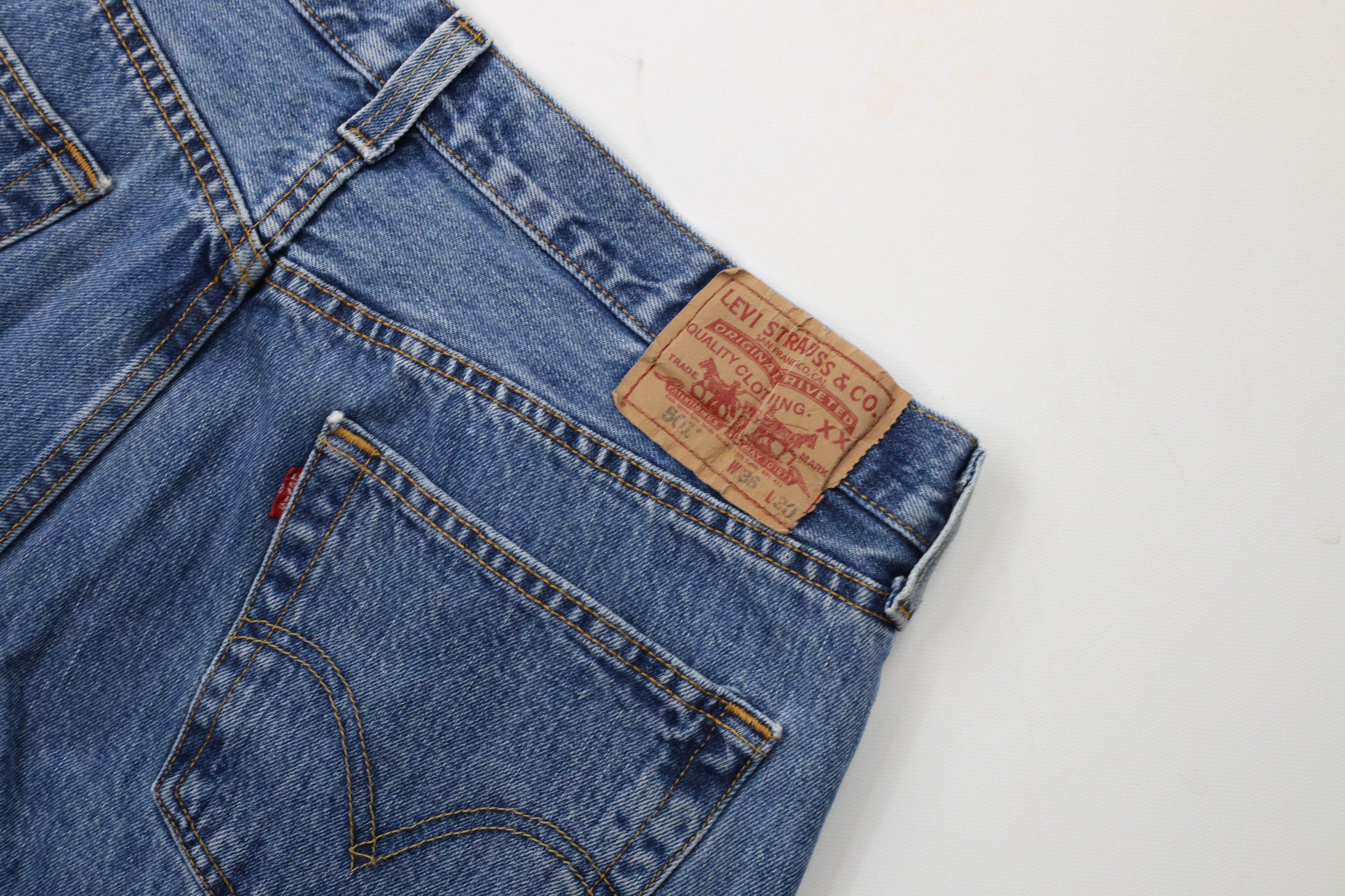 Levi's × Vintage Vintage Y2K Levis 501xx Original Fit Button Fly Jeans Blue Size US 36 / EU 52 - 12 Thumbnail