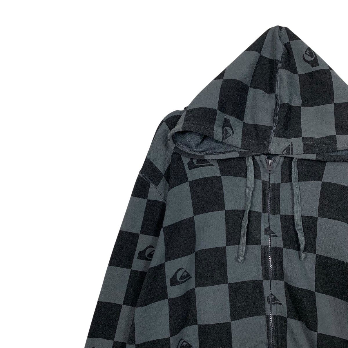 Quiksilver QUIKSILVER Checked Zipper Hoodie Sweatshirt #3619-C165 Size US XL / EU 56 / 4 - 3 Thumbnail