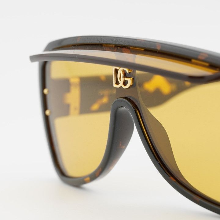Dolce & Gabbana DG6205 612/85 Sunglasses – Yellow Havana Shield Frame D&G Women Sunglasses Shield DG6205 612/85 NEW AUTHENTIC main image 3
