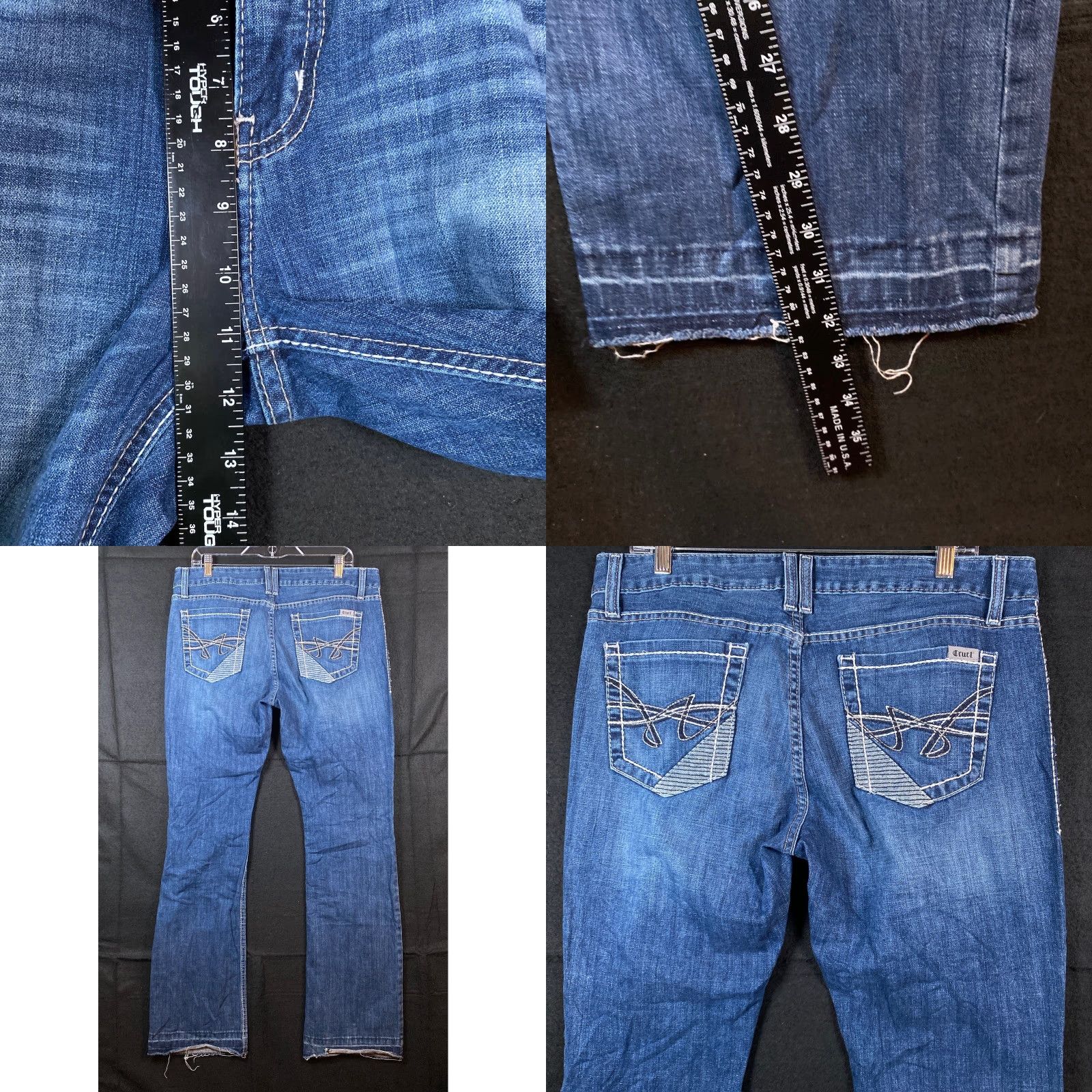 Denime VINTAGE Cruel Denim Womens Jeans Blue Abby Embroidered Pocket Stretch 31/11R Size 32" / US 10 / IT 46 - 8 Thumbnail