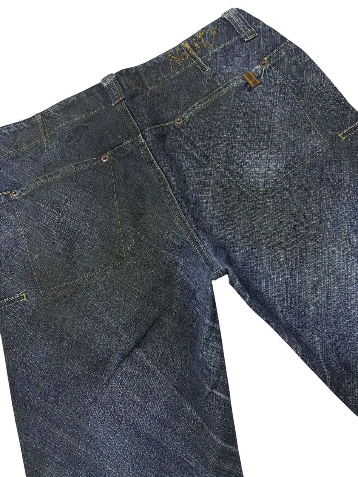 Japanese Brand Vtg NFY Notify Oil Washed Jeans Size 30" / US 8 / IT 44 - 5 Thumbnail