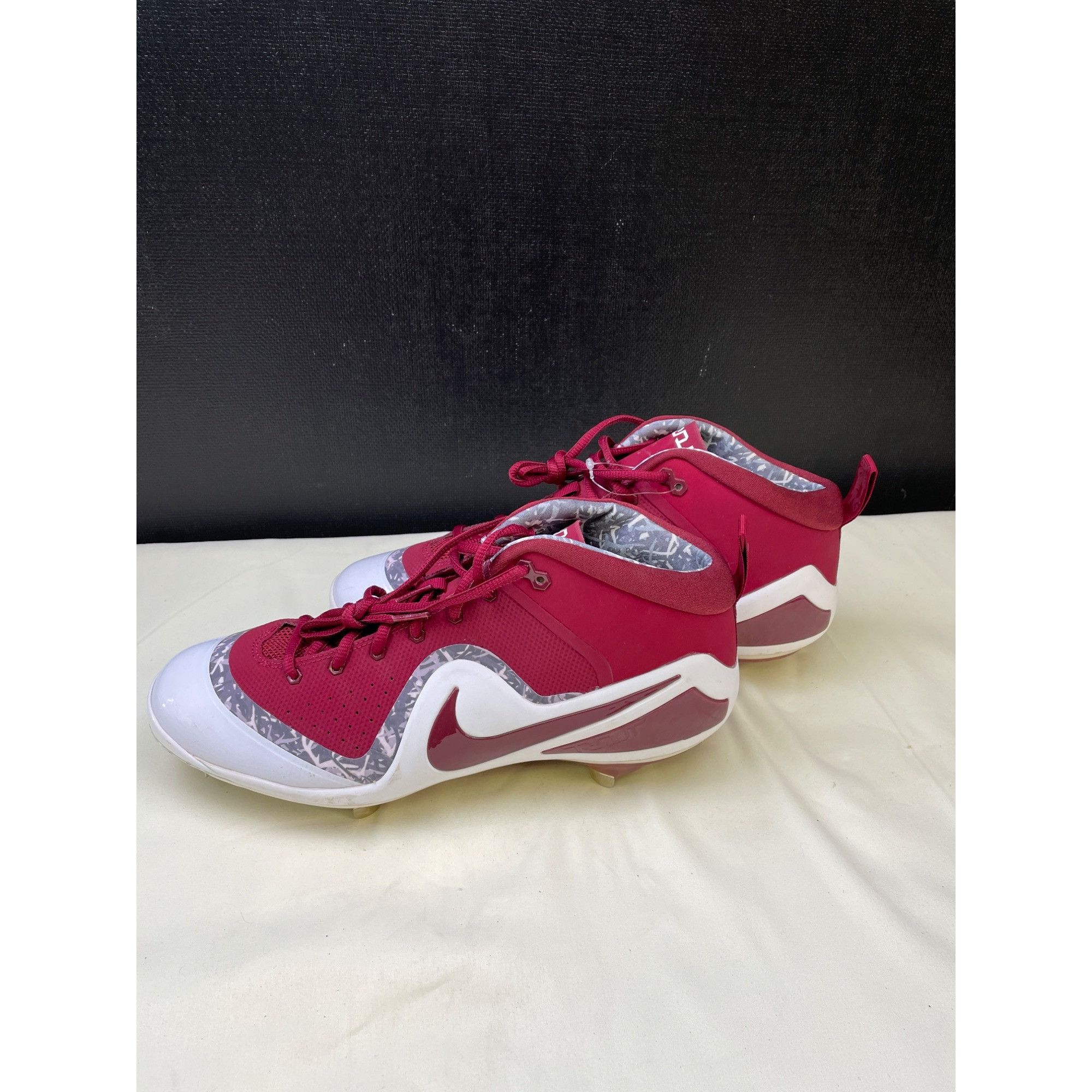 Nike Nike Force Zoom Trout Men's Red/White Shoes/ Cleats Size 12 Size US 12 / EU 45 - 4 Thumbnail