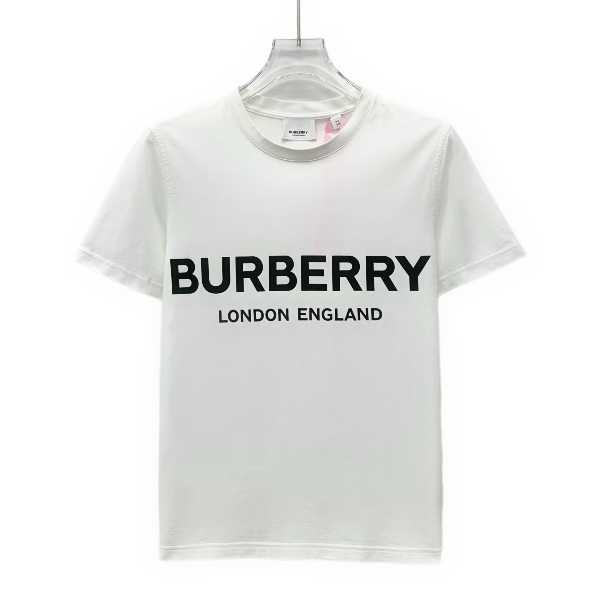 Burberry BURBERRY LONDON ENGLAND White Cotton Logo T-Shirt XS Size Ro Size XS / US 0-2 / IT 36-38 - 1 Thumbnail