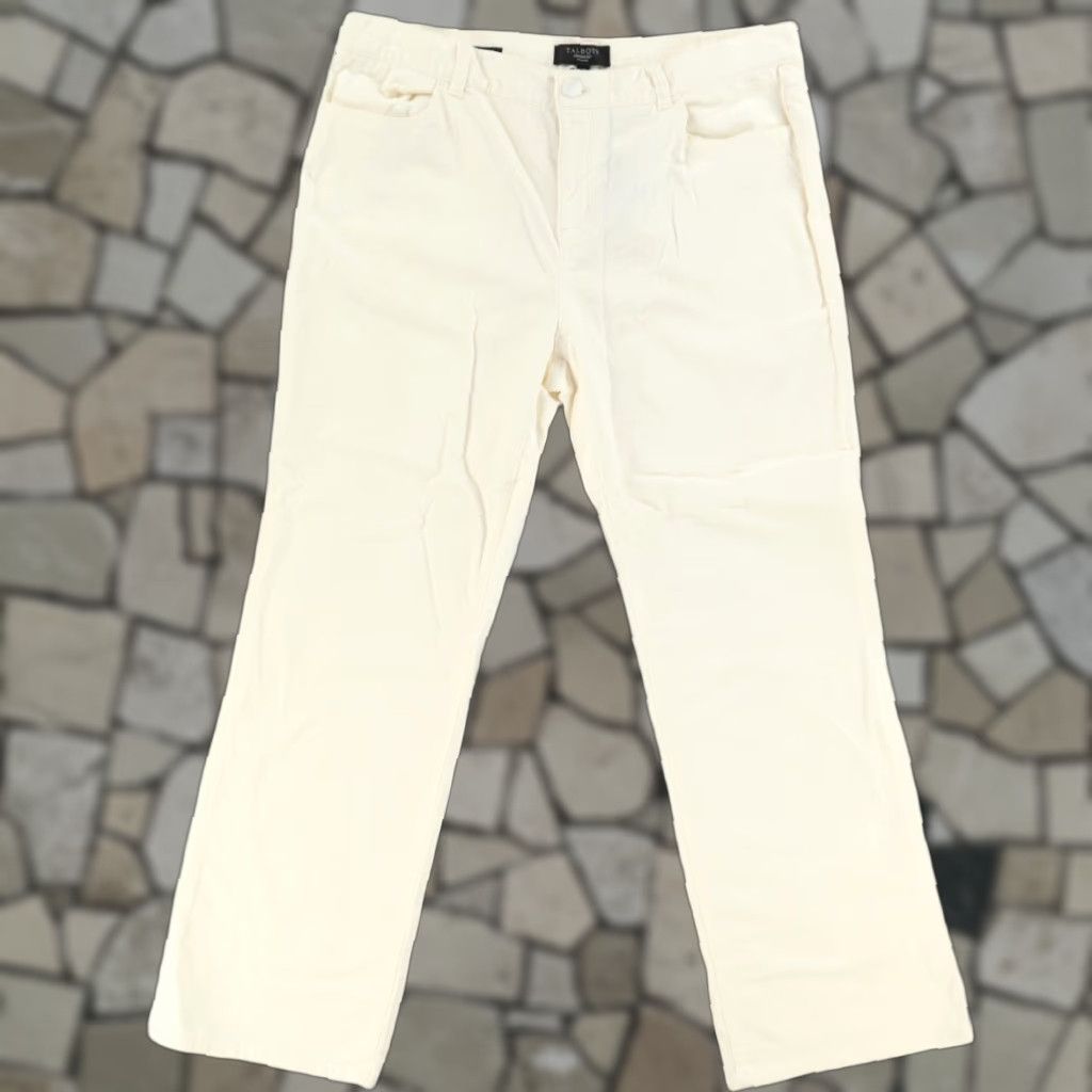 Talbots Talbots Stretch Flannel Cotton Knit Chino Pants Cream Women's 14P Size 36" / US 14 / IT 50 - 1 Thumbnail