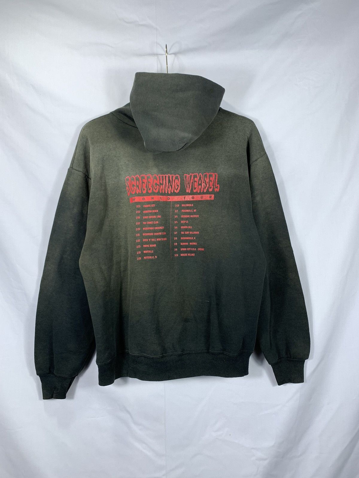 Vintage 80’s Faded Screeching Weasel Punk Tour Hoodie