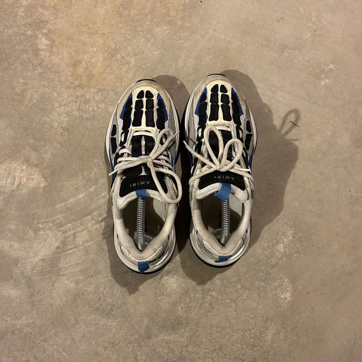 Amiri × Designer Amiri Skeleton Bone Runner White Black Grey Blue US 8 Size US 8 / EU 41 - 8 Thumbnail