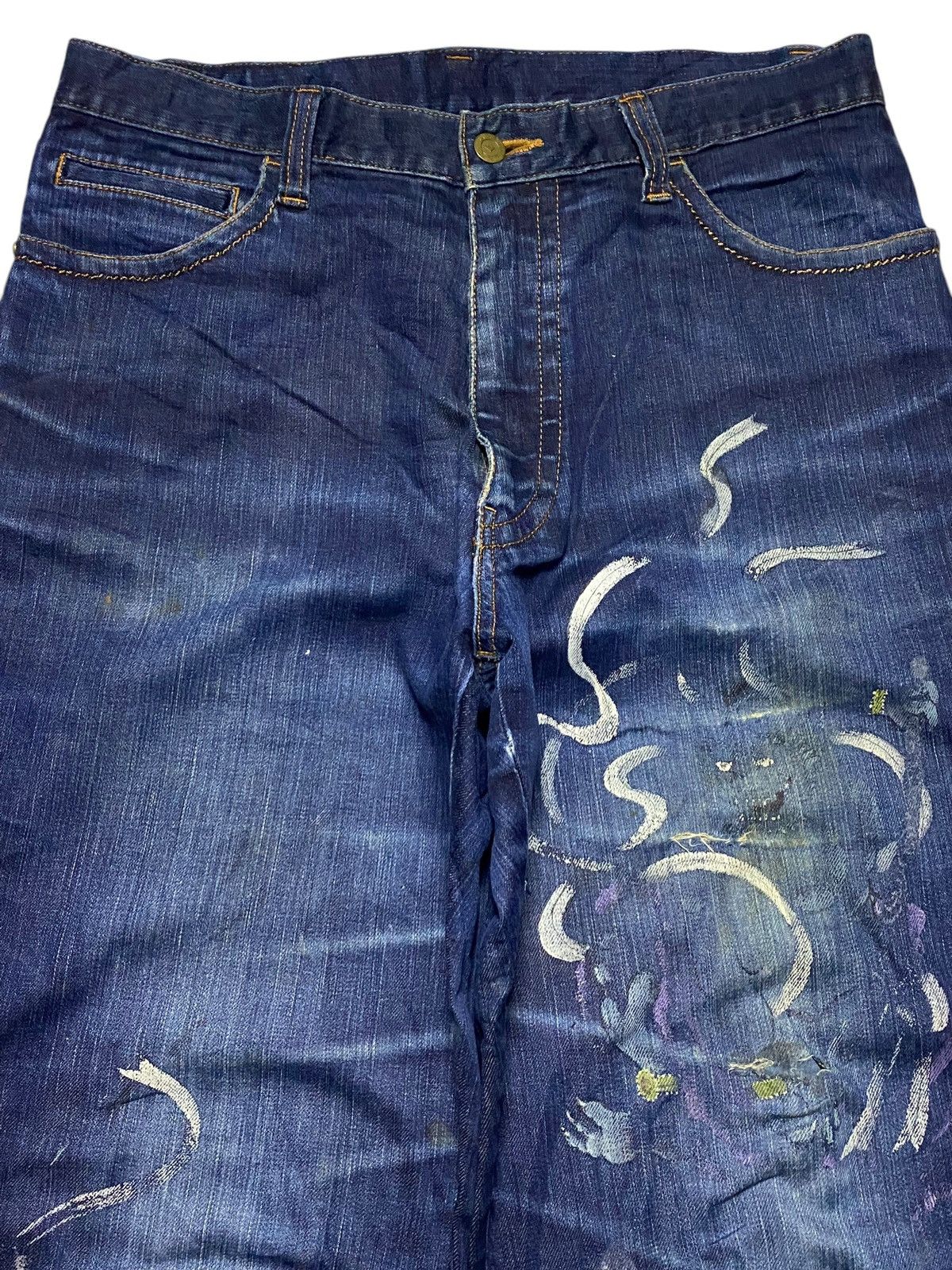 Japanese Brand Vintage Japan Brand Santa fe The Devil Repair Jeans Size US 32 / EU 48 - 3 Thumbnail