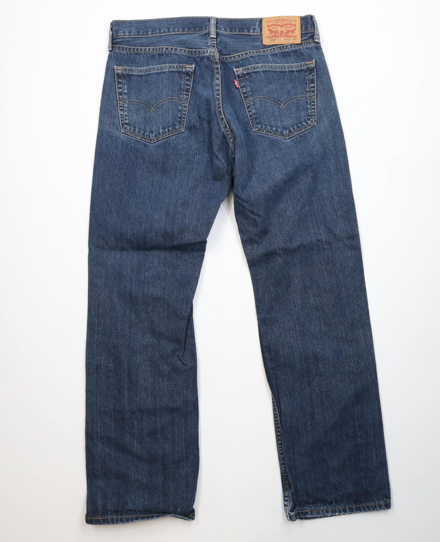 Levi's Vintage Y2K Levis 559 Relaxed Straight Wide Leg Jeans Cotton Size US 33 - 10 Thumbnail