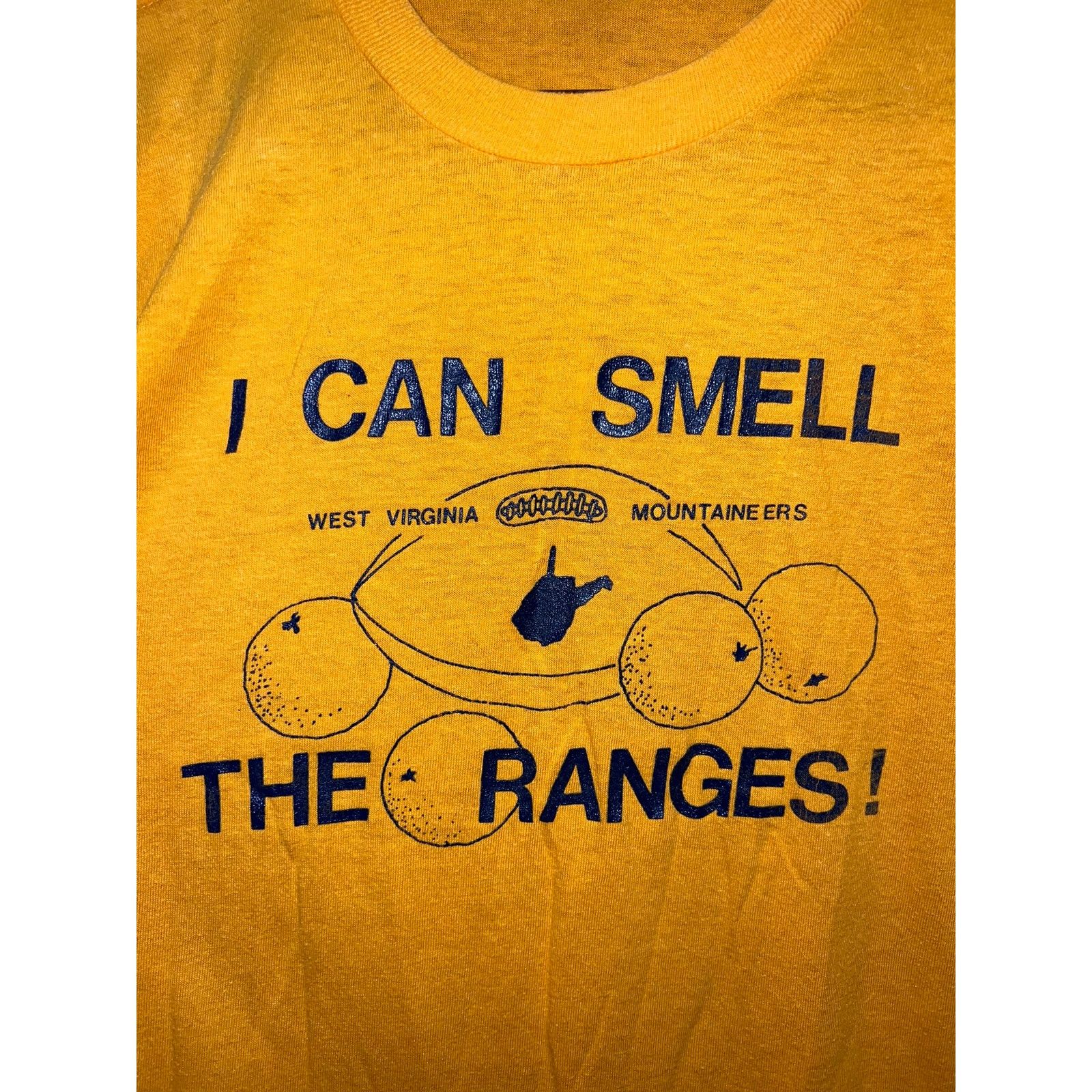 Vintage Vintage West Virginia Mountaineers Shirt Oranges Tee 1970s S Size US S / EU 44-46 / 1 - 4 Thumbnail