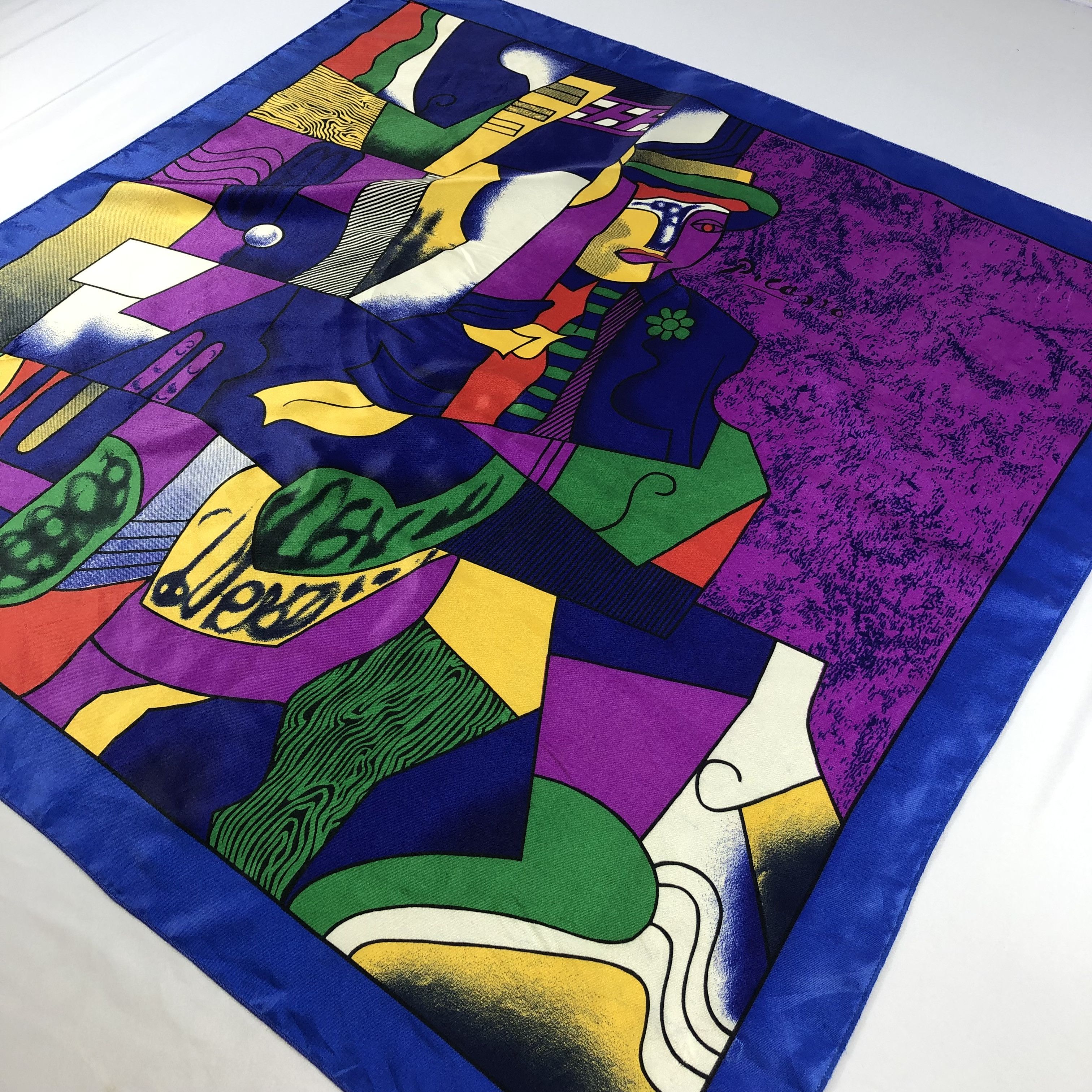 Vintage Picasso Painting Art Scarf M349 Size ONE SIZE - 4 Thumbnail