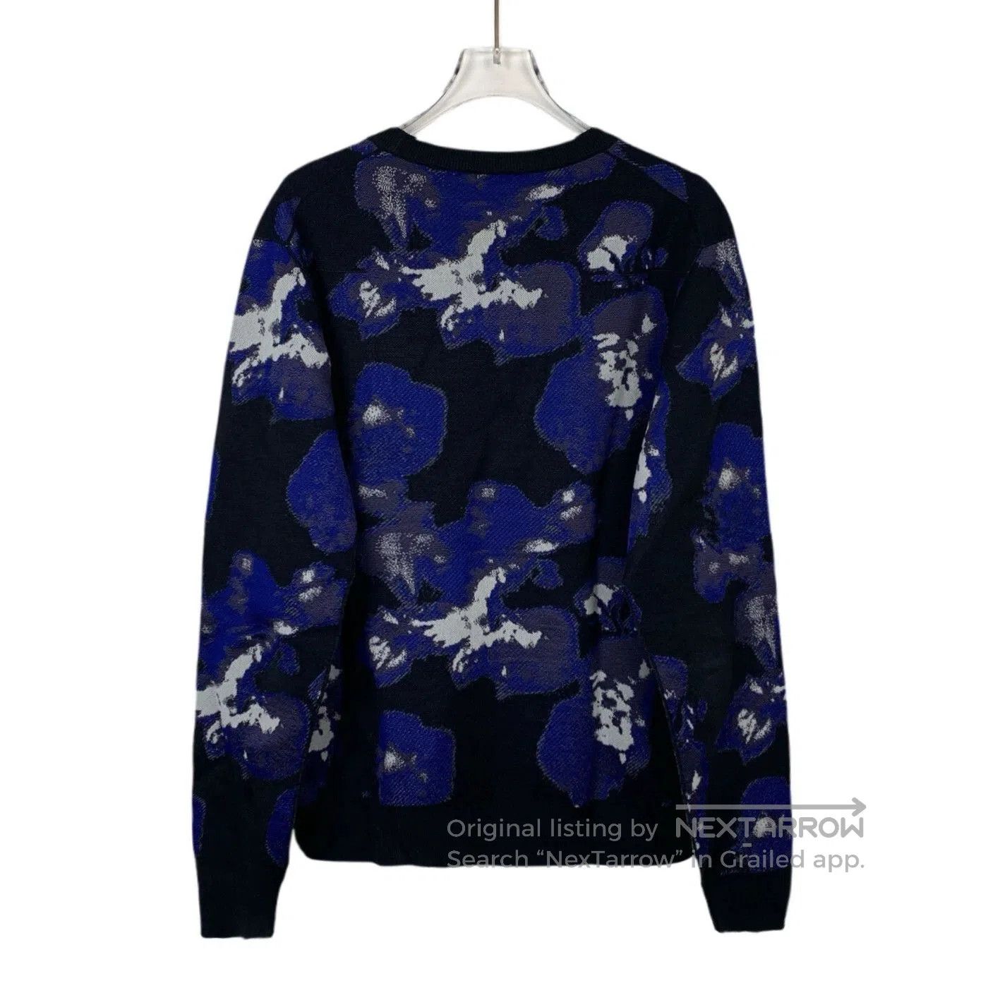 Dior blue black tie-dye knit sweater. Size US M / EU 48-50 / 2 - 2 Thumbnail